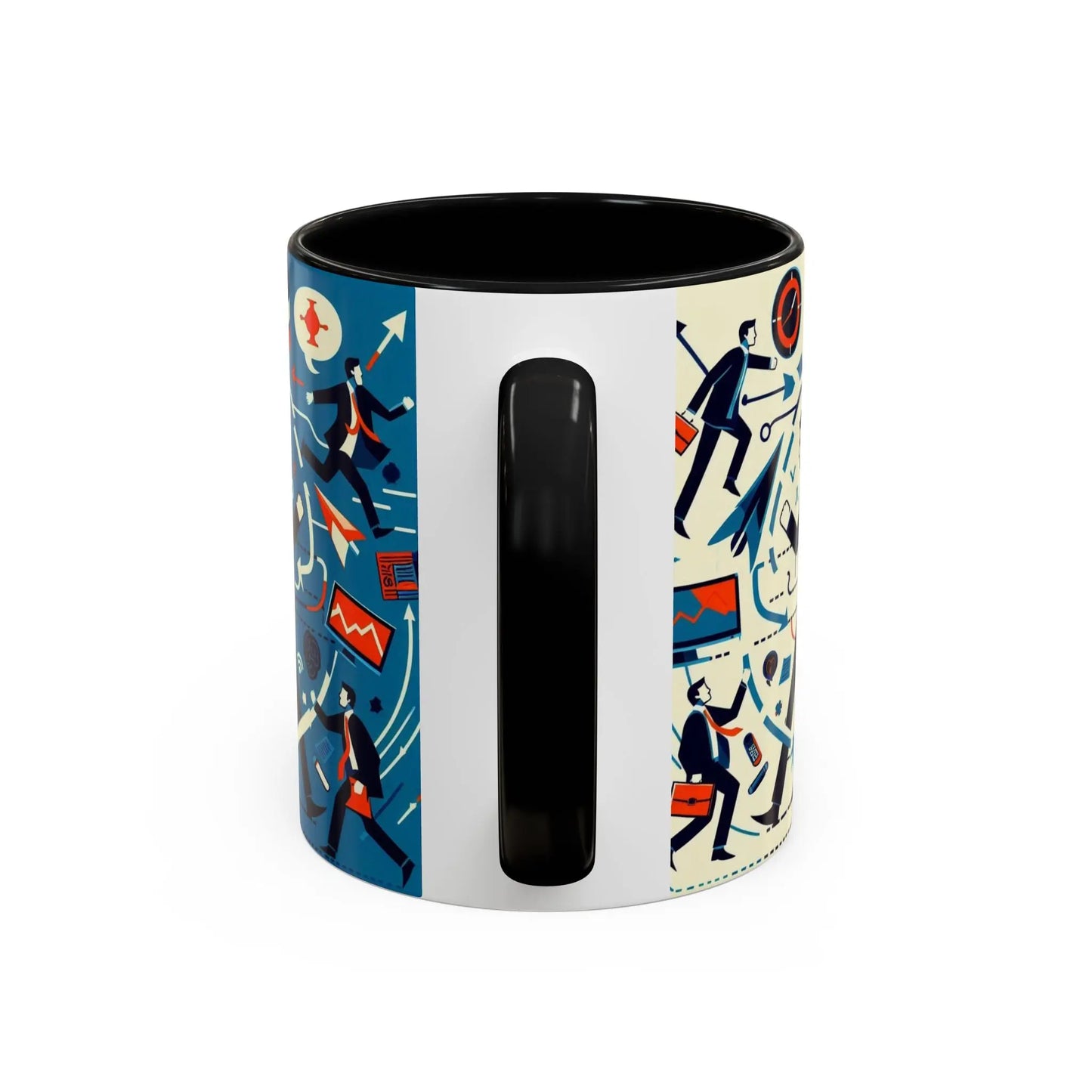 Motivierende Business-Kaffeetasse – 11 & 15oz Accent-Tasse mit Work-Life-Design. - So ist Leben