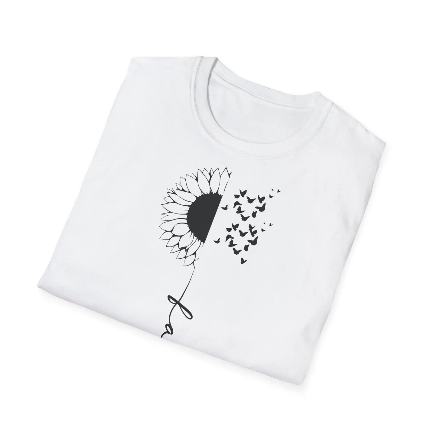 Faith Sunflower Unisex Softstyle T-Shirt - Inspirational Graphic Tee - So ist Leben