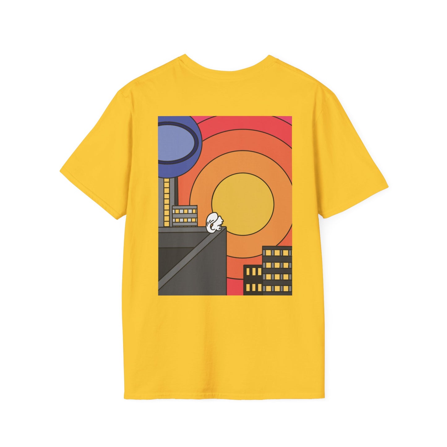 Vibrant Retro Sunset T-Shirt, Graphic Tee, Unisex Apparel, Summer Fashion, Gift for Her/Him, Casual Wear Printify