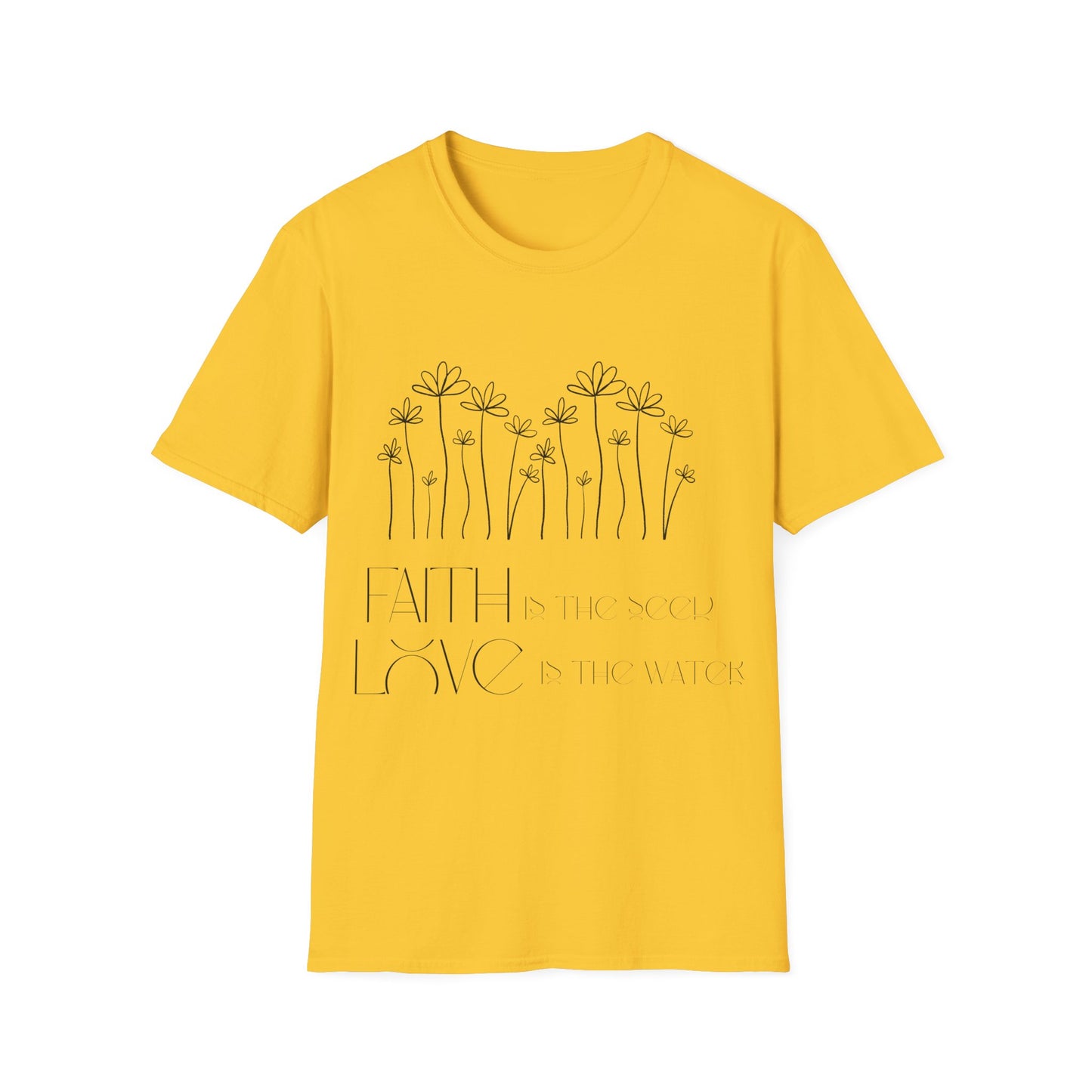 Faith & Love Floral Unisex Softstyle T-Shirt