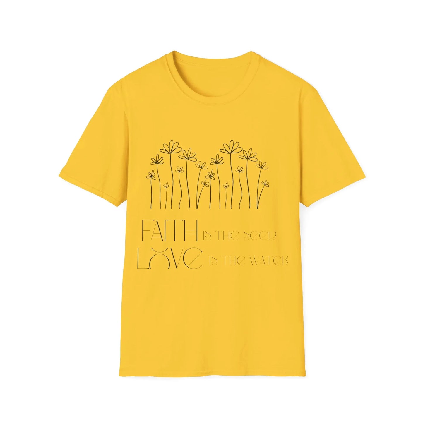 Faith & Love Floral Unisex Softstyle T-Shirt - So ist Leben