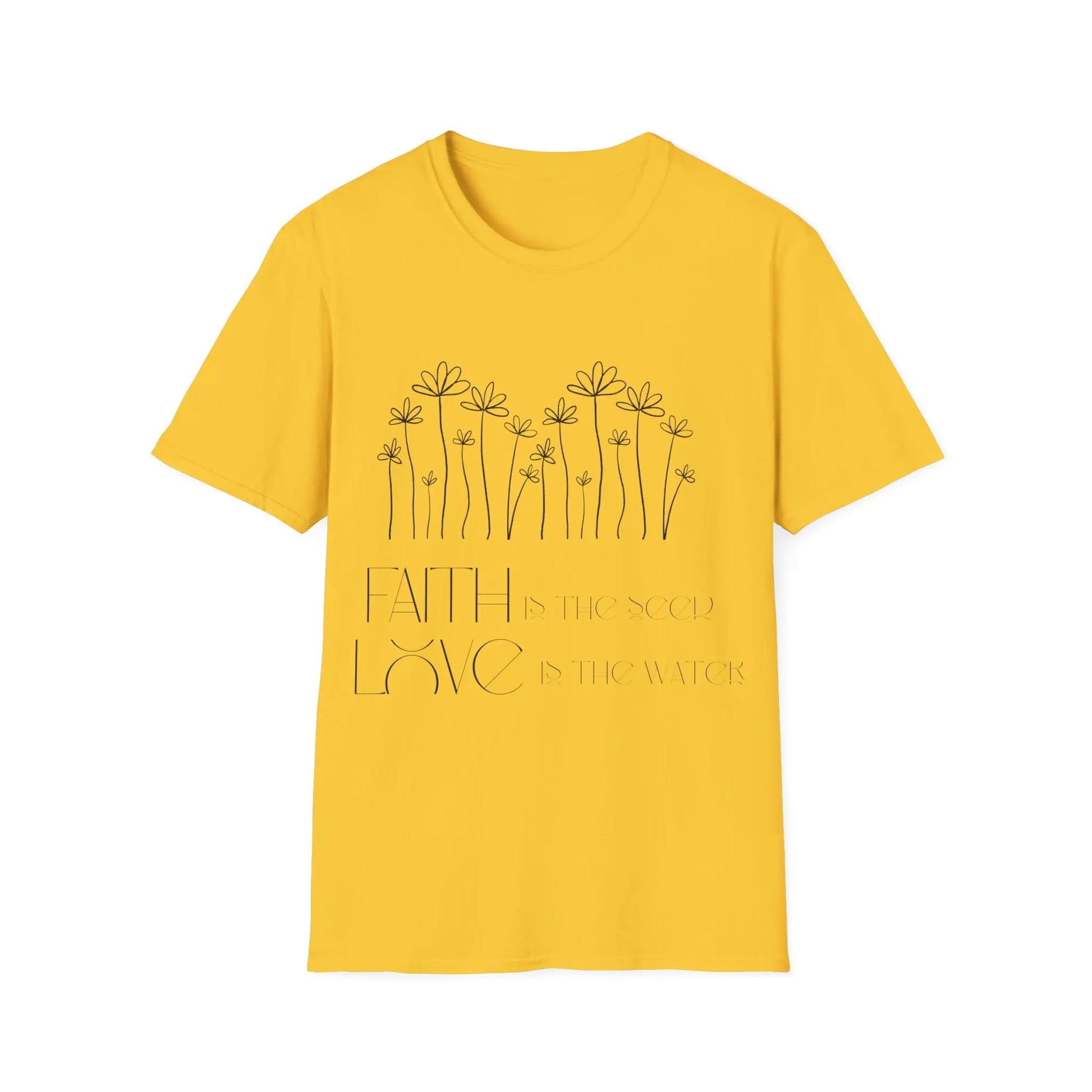 Faith & Love Floral Unisex Softstyle T-Shirt - So ist Leben