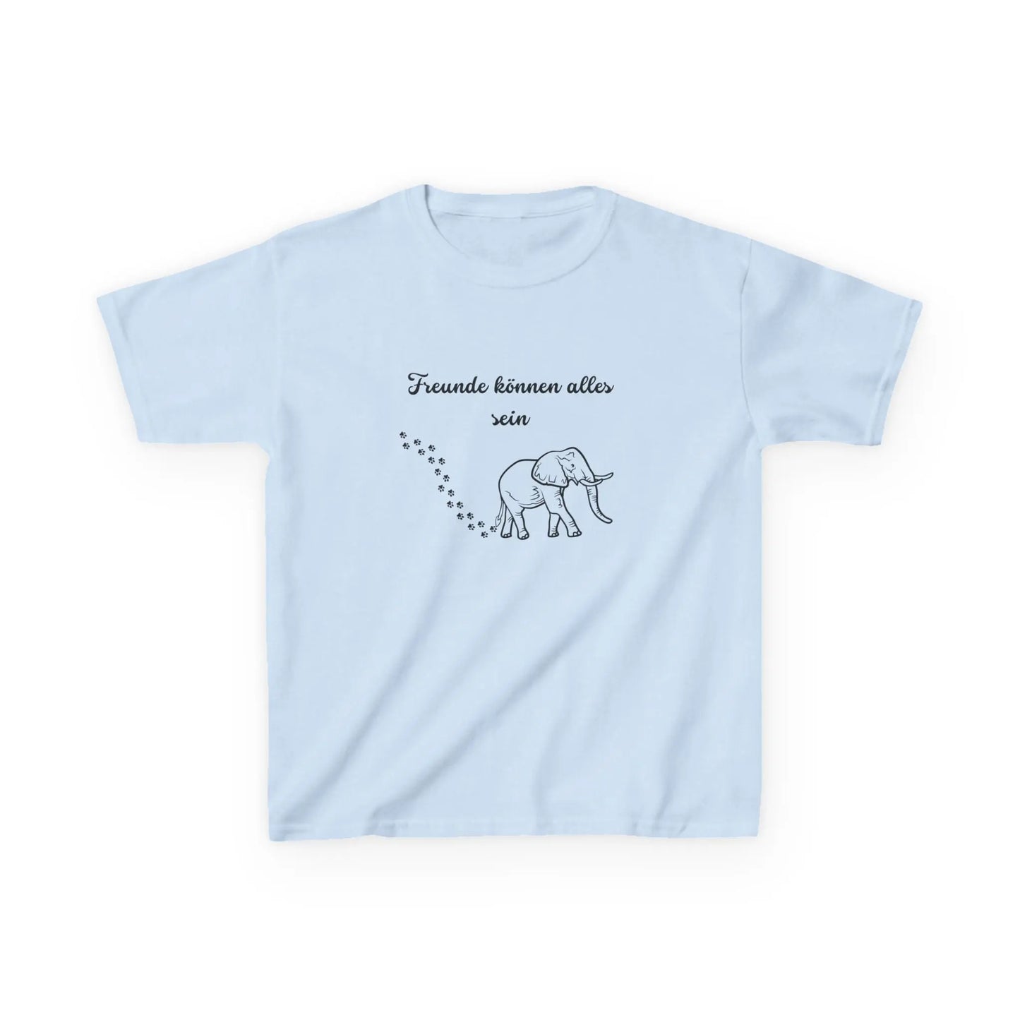 Cute Elephant Quote Kids Tee - "Freunde können alles sein" - Perfect for Playdates & Special Occasions - So ist Leben