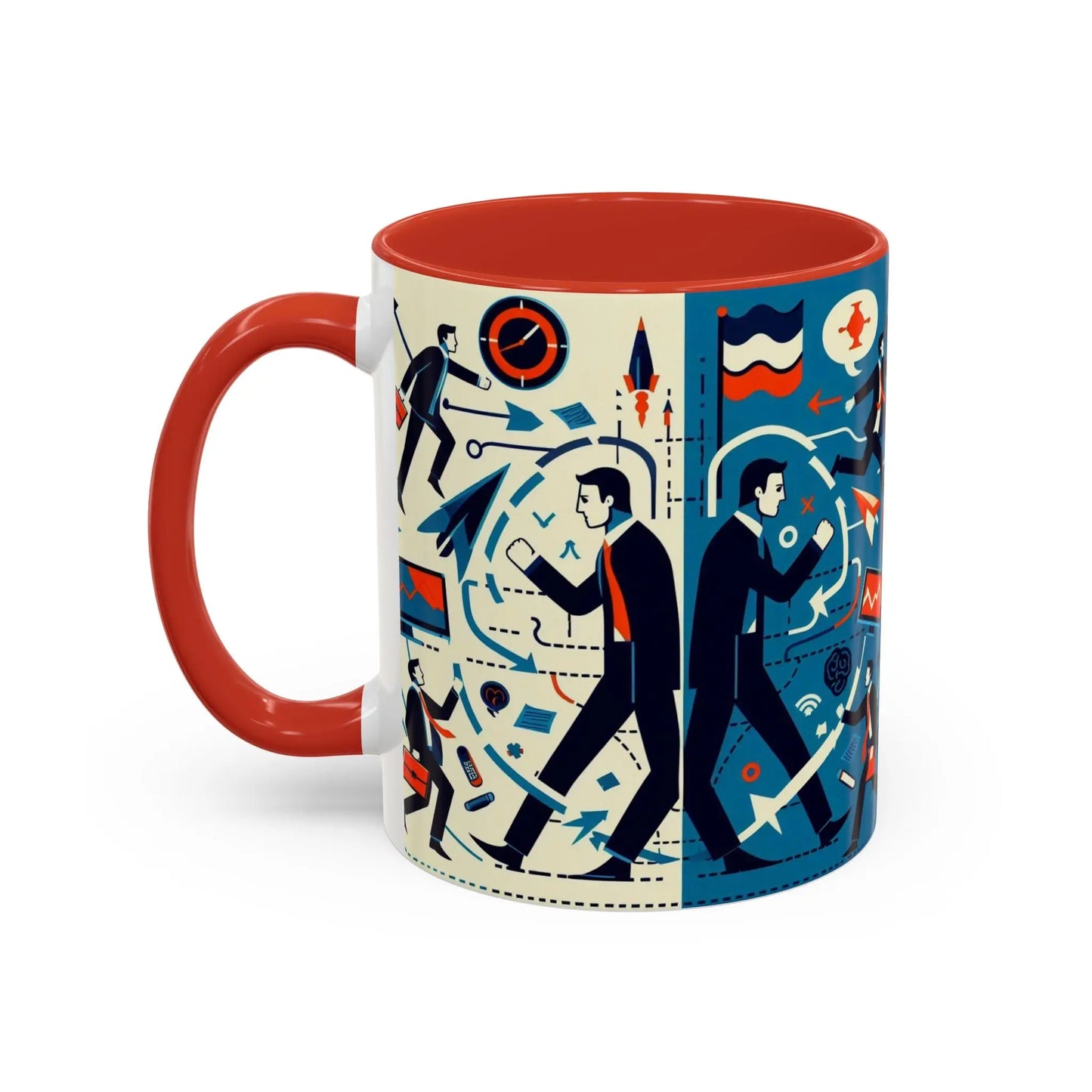 Motivierende Business-Kaffeetasse – 11 & 15oz Accent-Tasse mit Work-Life-Design. - So ist Leben