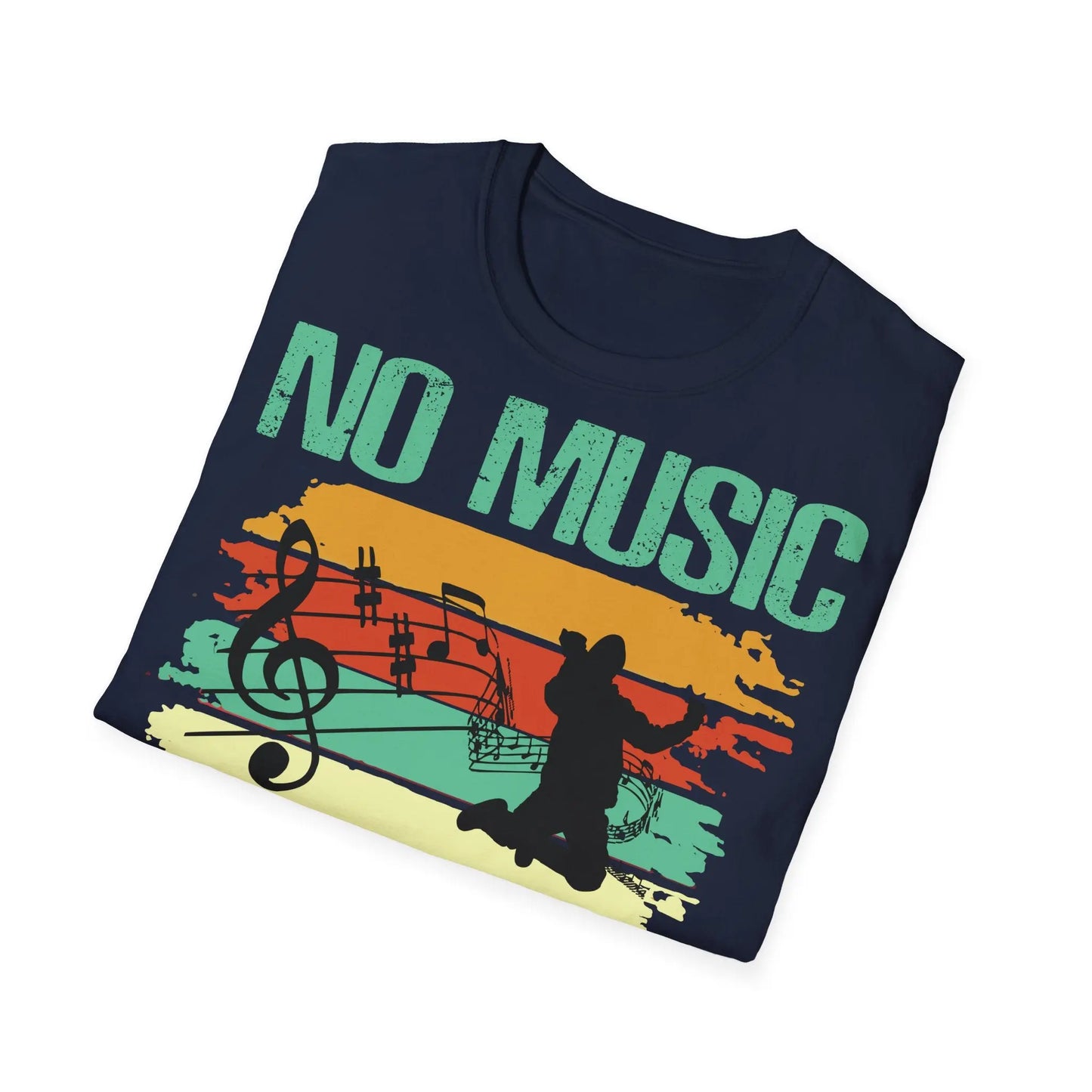 No Music No Life Unisex Softstyle T-Shirt - Perfect Gift for Music Lovers - So ist Leben