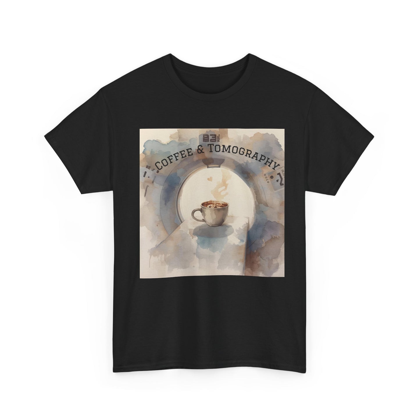 Coffee & Tomography Tee, Artsy Coffee Lover Shirt, Unisex Cotton T-Shirt, Gift for Coffee Enthusiasts, Casual Wear, Coffee Culture Fashion Printify