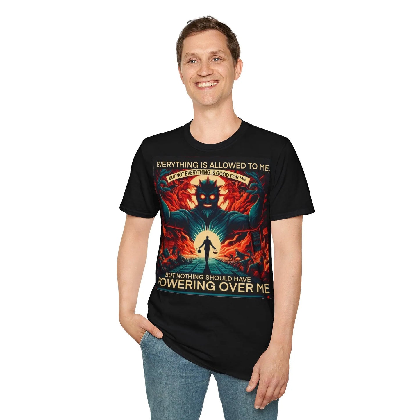 Selbstbestimmt Unisex Softstyle T-Shirt | Freiheit durch Minimalismus - So ist Leben