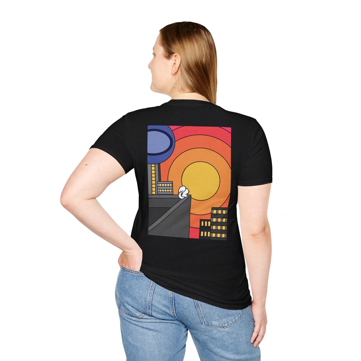 Vibrant Retro Sunset T-Shirt, Graphic Tee, Unisex Apparel, Summer Fashion, Gift for Her/Him, Casual Wear Printify