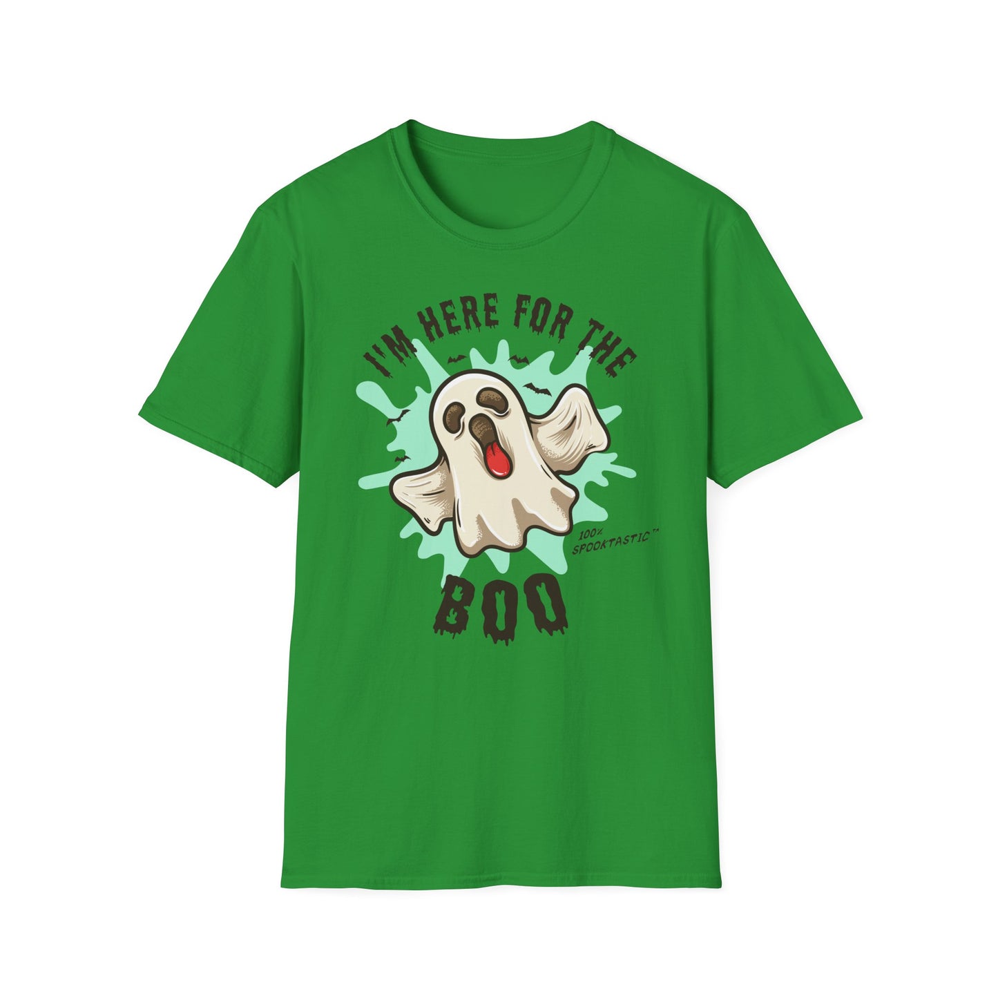 Halloween Ghost T-Shirt, I’m Here for the Boo Tee, Unisex Graphic Shirt, Spooky Season Top, Fun Costume T-Shirt Printify