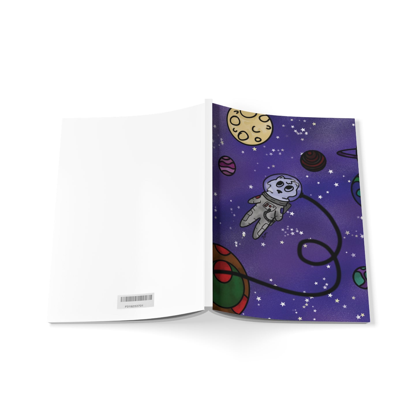 Cosmic Adventure Softcover Notebook | A5 Astronaut Design, Journal for Space Lovers, Gift for Students, Sketchbook, Notebook for Kids Printify