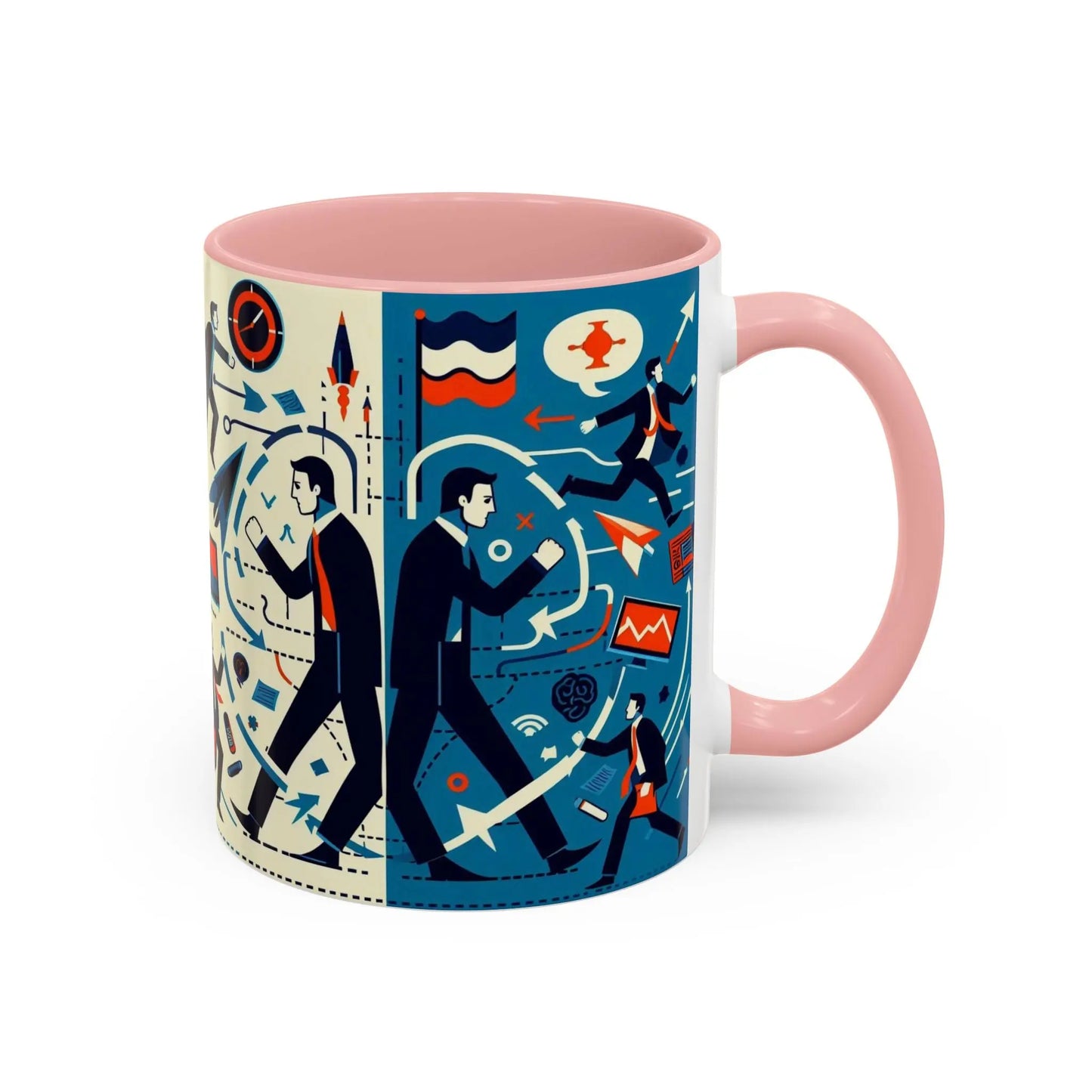Motivierende Business-Kaffeetasse – 11 & 15oz Accent-Tasse mit Work-Life-Design. - So ist Leben