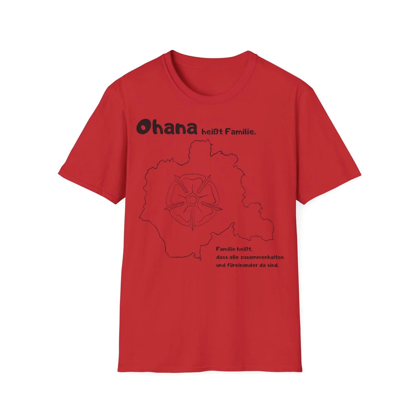 Ohana heißt Familie | Map Unisex Softstyle T-Shirt - So ist Leben