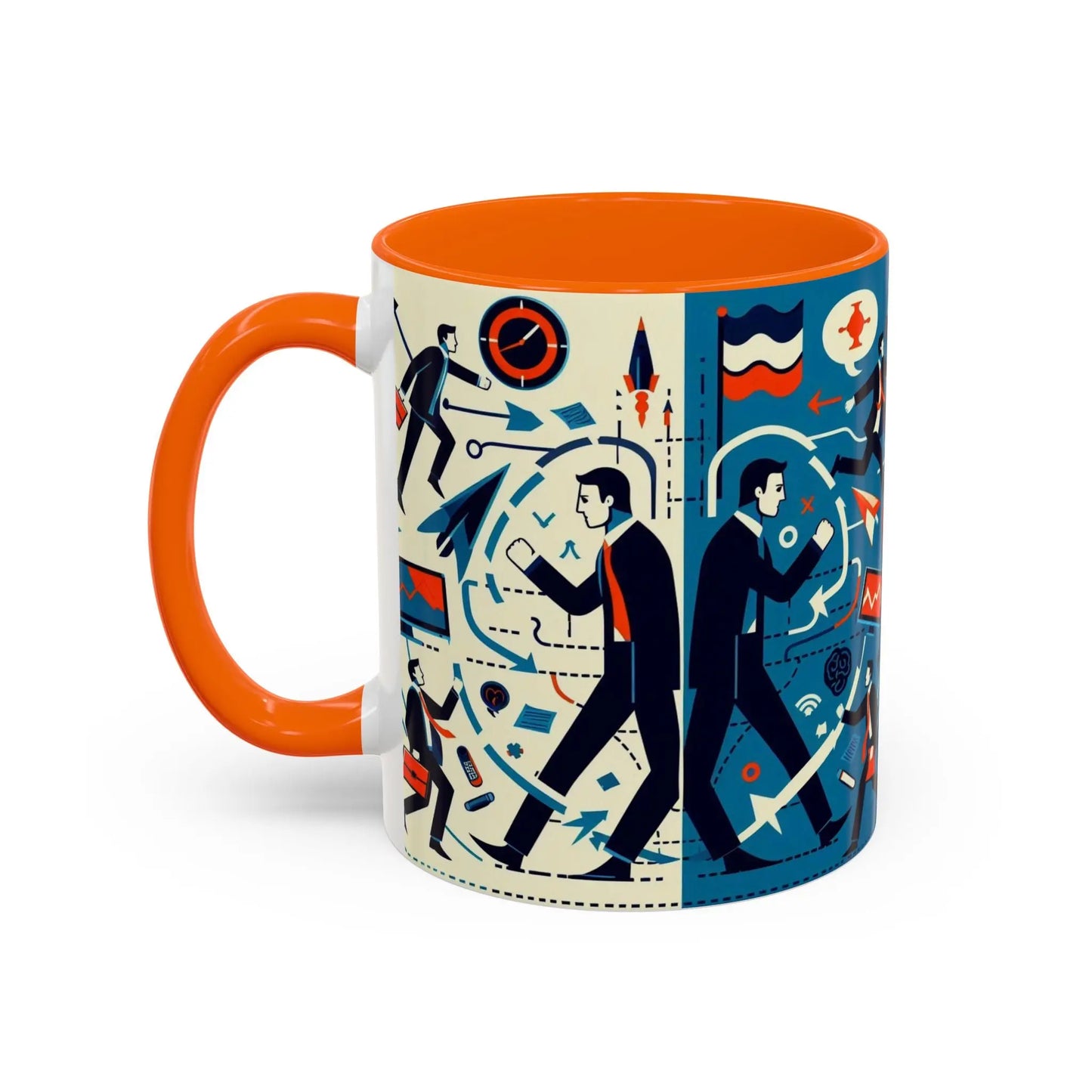 Motivierende Business-Kaffeetasse – 11 & 15oz Accent-Tasse mit Work-Life-Design. - So ist Leben