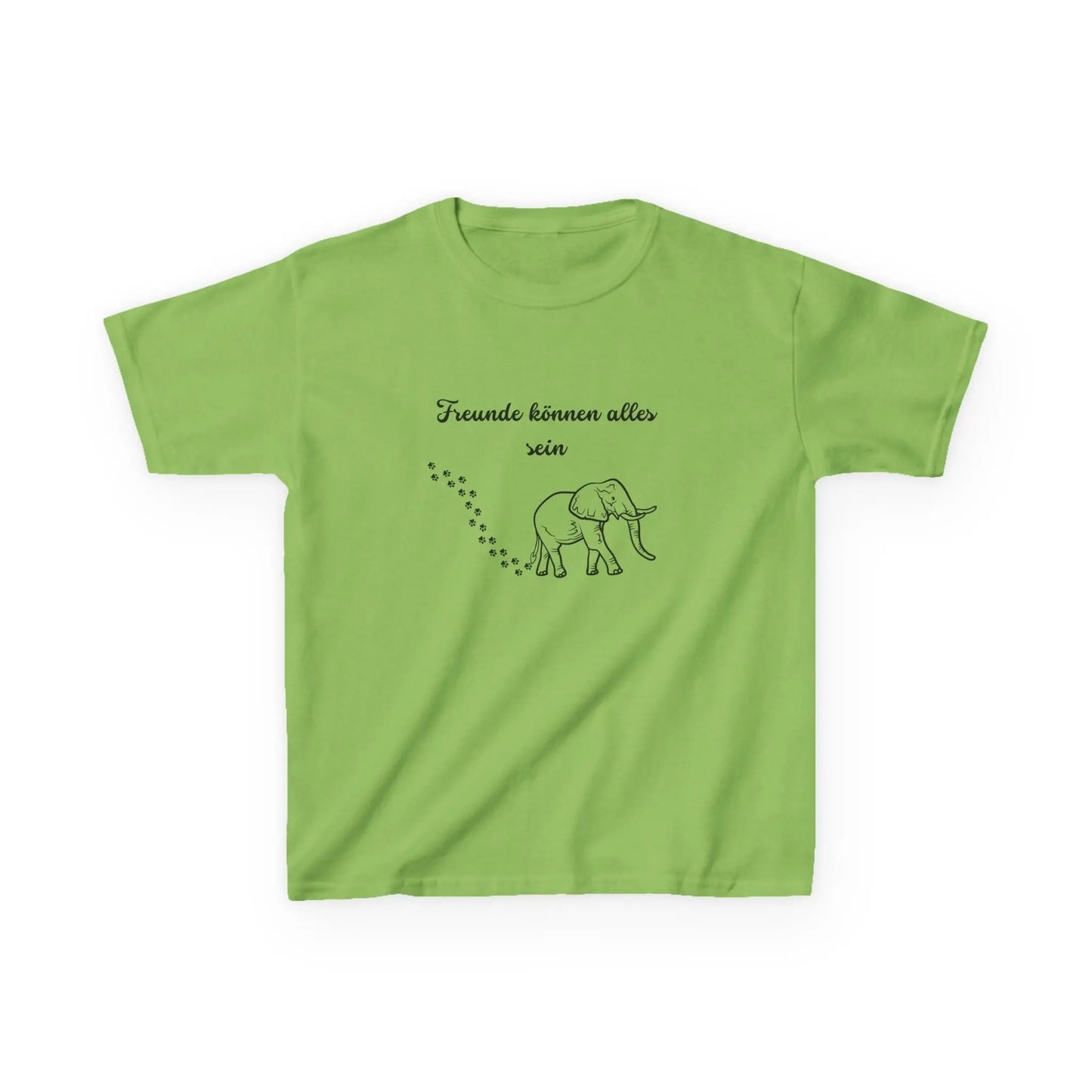 Cute Elephant Quote Kids Tee - "Freunde können alles sein" - Perfect for Playdates & Special Occasions - So ist Leben