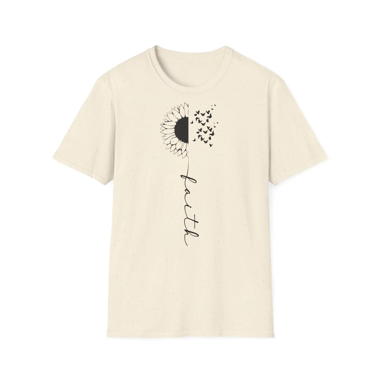 Faith Sunflower Unisex Softstyle T-Shirt - Inspirational Graphic Tee - So ist Leben
