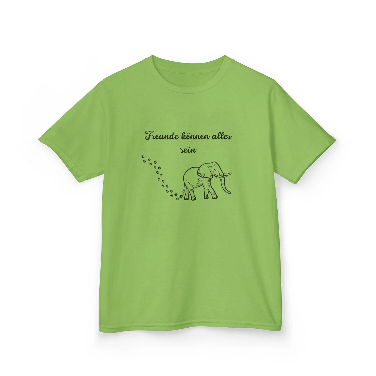 Cute Elephant Quote Kids Tee - "Freunde können alles sein" - Perfect for Playdates & Special Occasions - So ist Leben