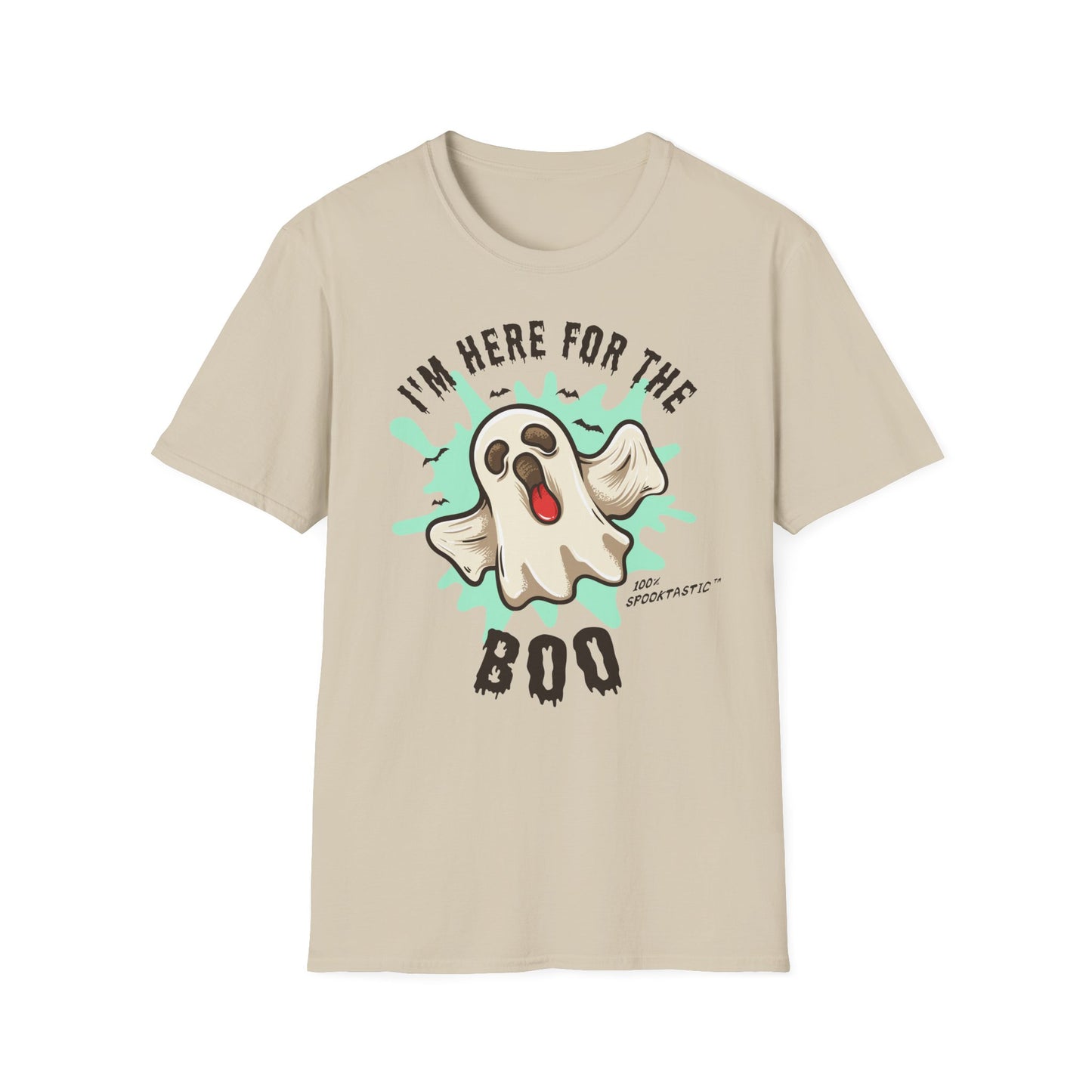 Halloween Ghost T-Shirt, I’m Here for the Boo Tee, Unisex Graphic Shirt, Spooky Season Top, Fun Costume T-Shirt Printify
