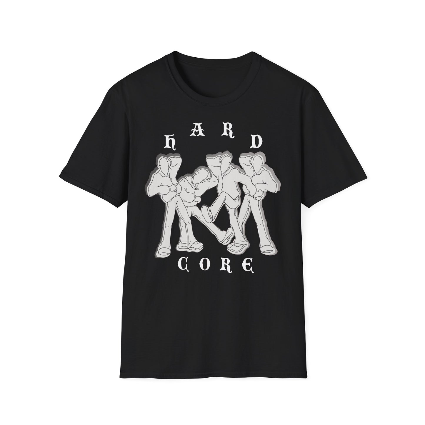 hardcore gabber Playful Unisex Softstyle T-Shirt - Casual Wear, Gift for Friends, Cartoon Design, Art Lover Apparel, Everyday Comfort Printify