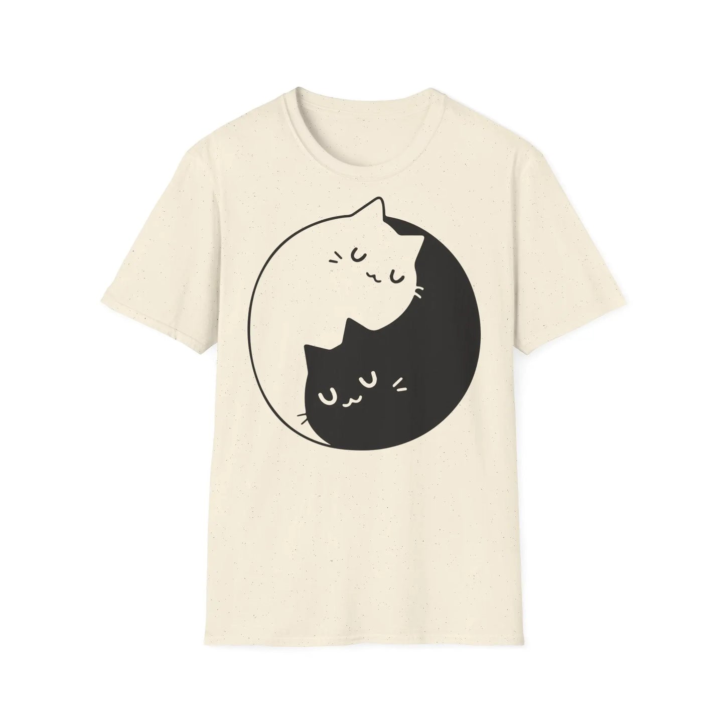 Yin-Yang Katzen Unisex Softstyle T-Shirt: Kuschelig, stilvoll, komfortabel, elegant - So ist Leben