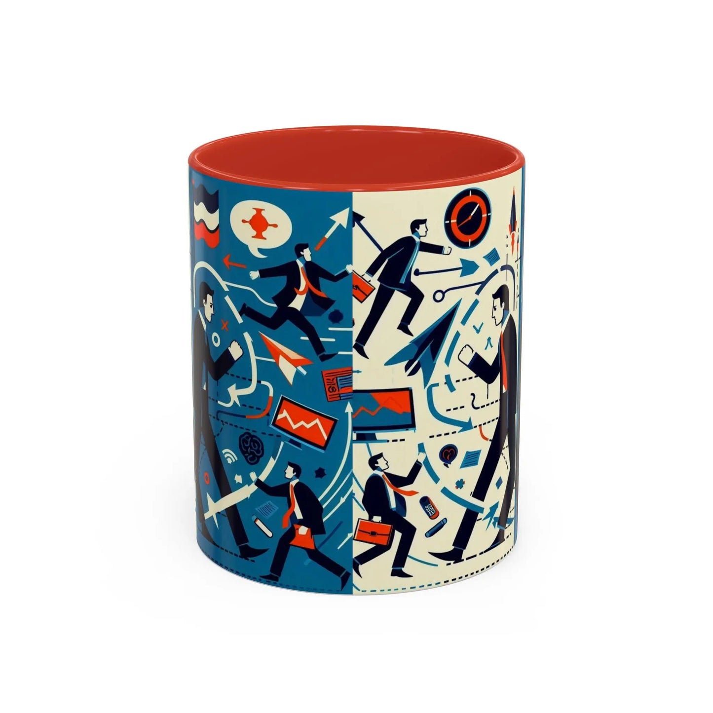 Motivierende Business-Kaffeetasse – 11 & 15oz Accent-Tasse mit Work-Life-Design. - So ist Leben