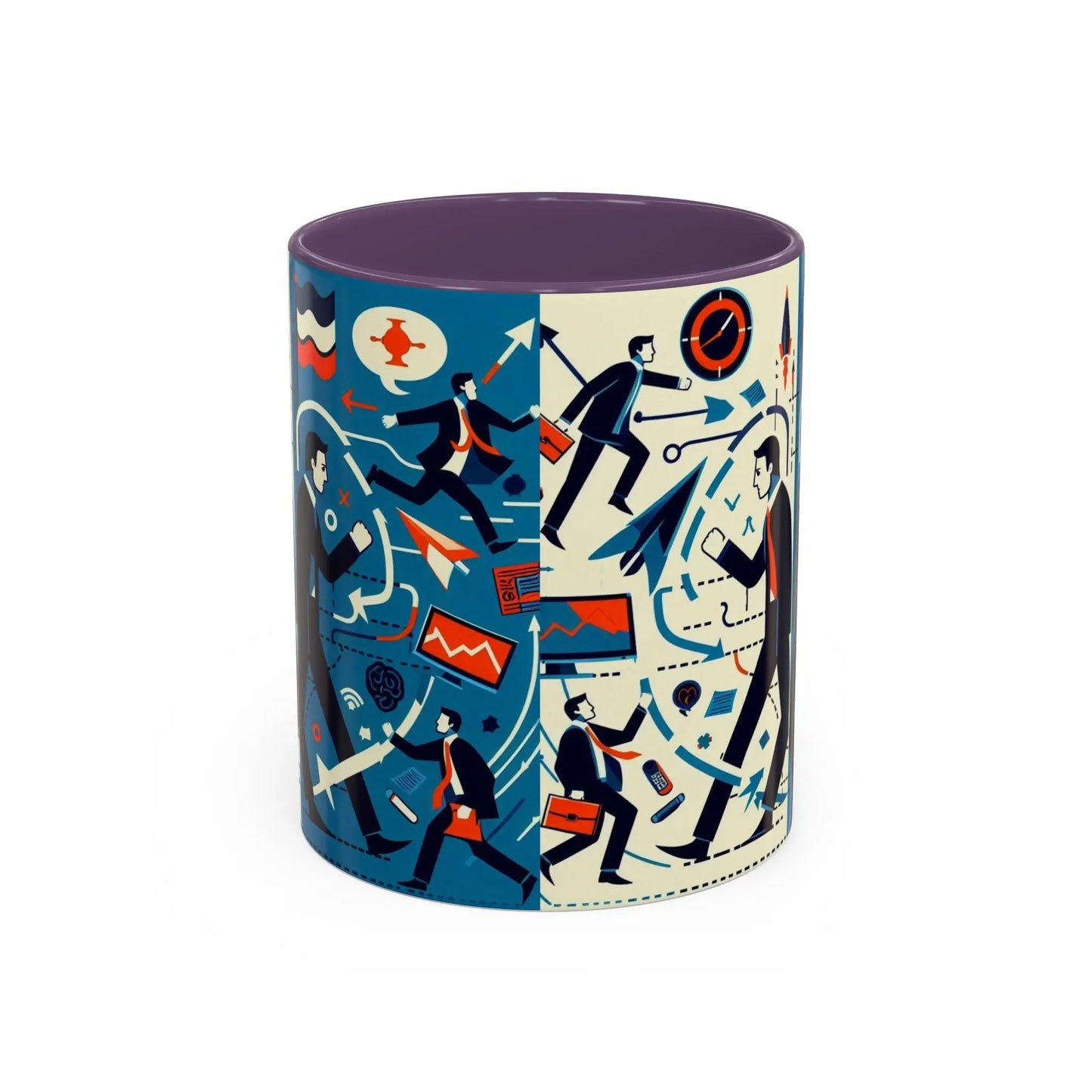 Motivierende Business-Kaffeetasse – 11 & 15oz Accent-Tasse mit Work-Life-Design. - So ist Leben