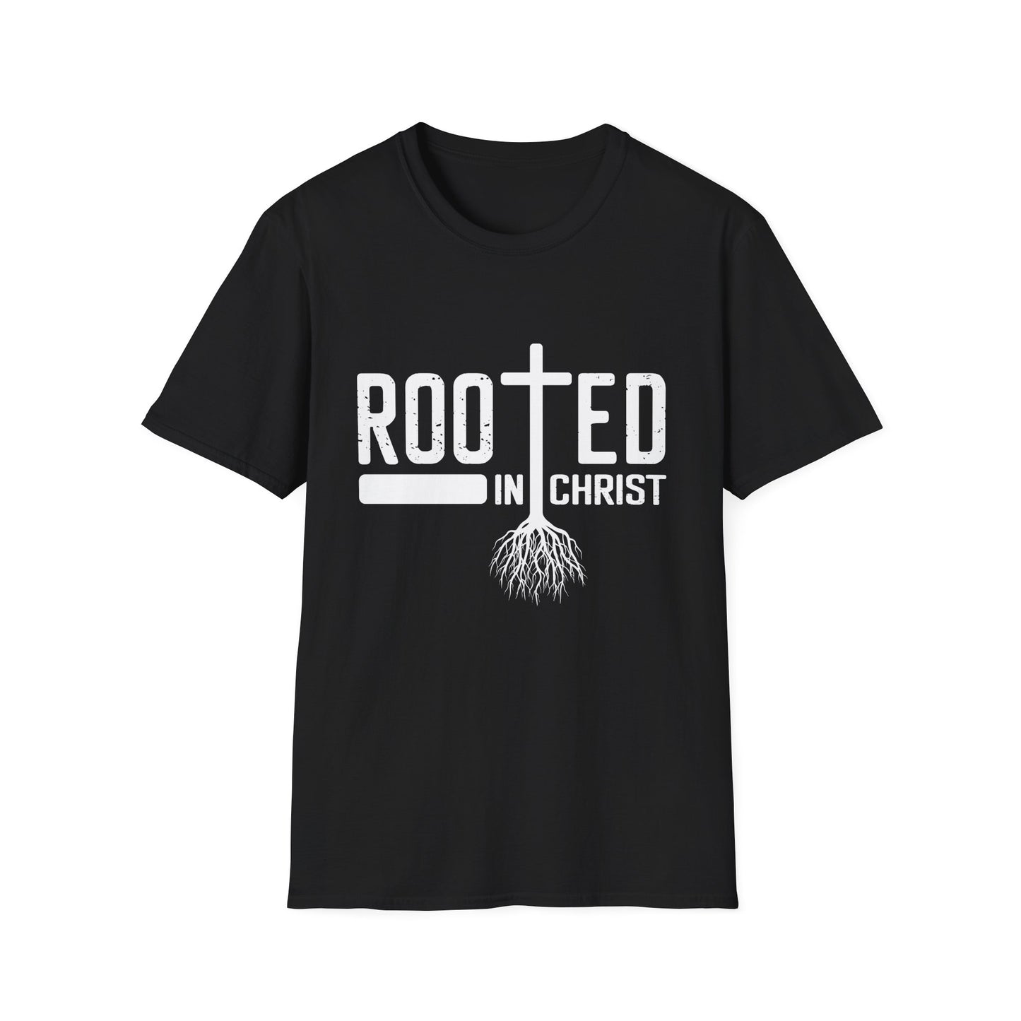 Rooted in Christ Unisex Softstyle T-Shirt - Faith-Based Apparel for Everyday Wear
