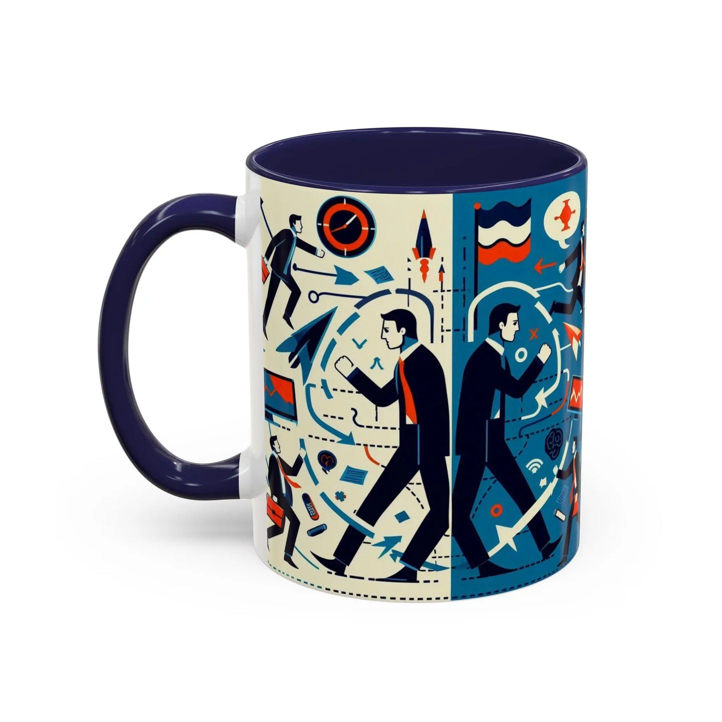 Motivierende Business-Kaffeetasse – 11 & 15oz Accent-Tasse mit Work-Life-Design. - So ist Leben