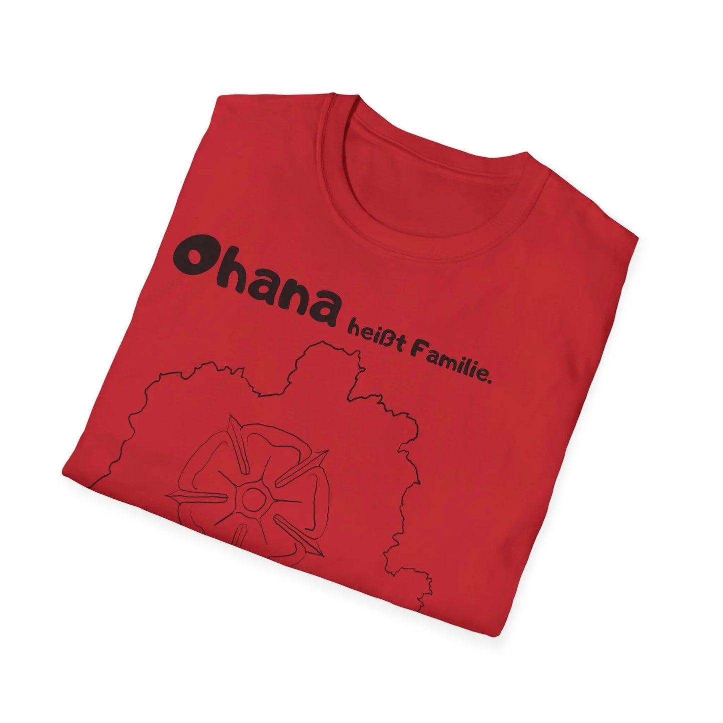 Ohana heißt Familie | Map Unisex Softstyle T-Shirt - So ist Leben
