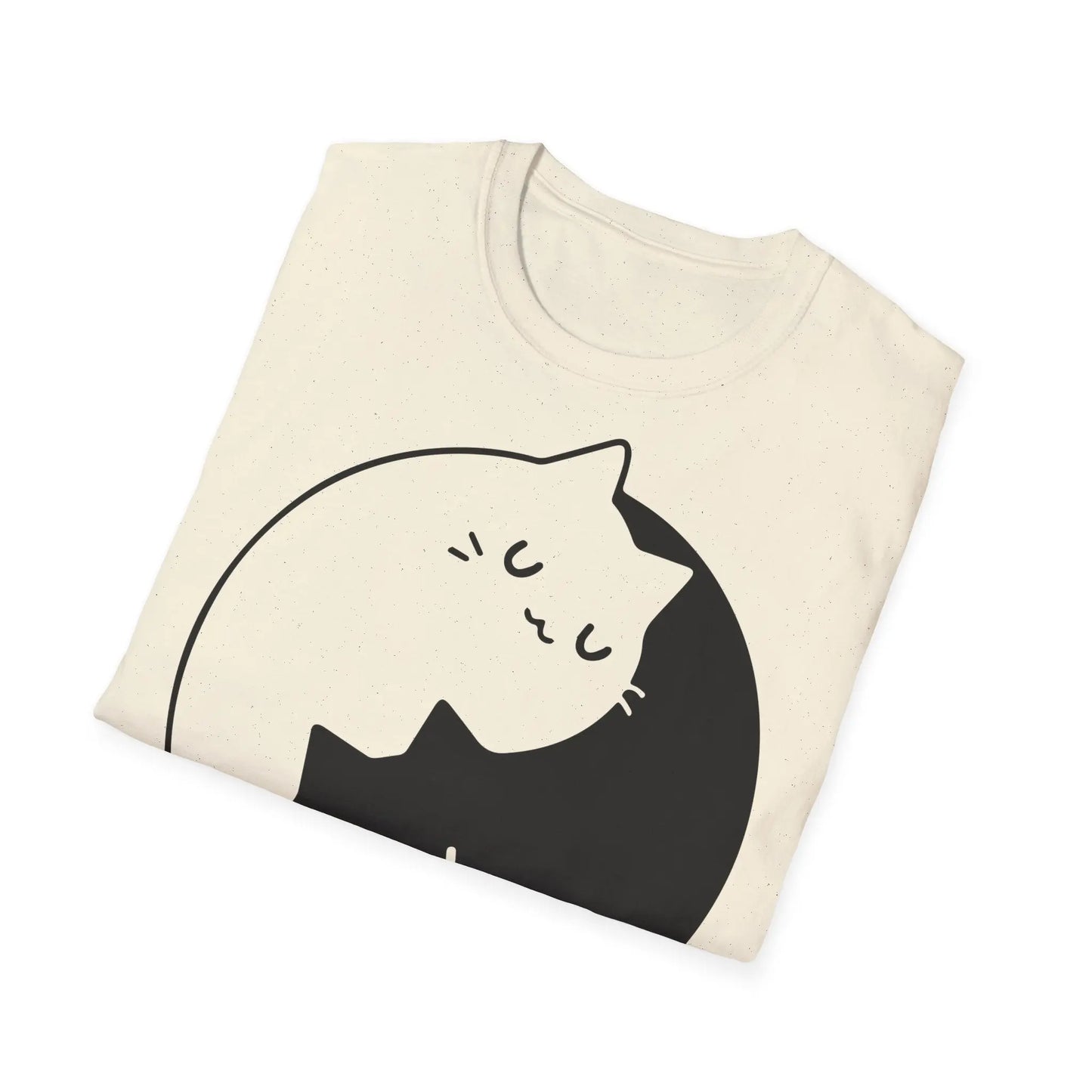 Yin-Yang Katzen Unisex Softstyle T-Shirt: Kuschelig, stilvoll, komfortabel, elegant - So ist Leben