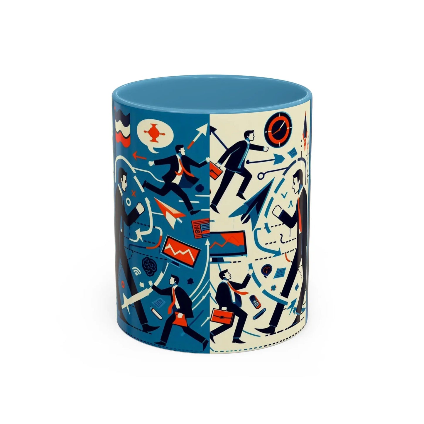 Motivierende Business-Kaffeetasse – 11 & 15oz Accent-Tasse mit Work-Life-Design. - So ist Leben