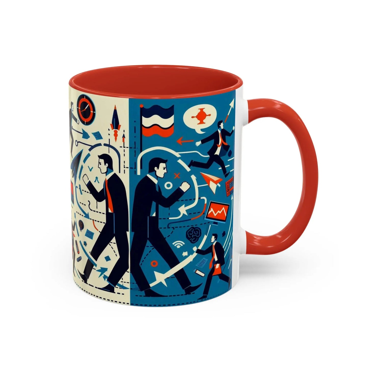 Motivierende Business-Kaffeetasse – 11 & 15oz Accent-Tasse mit Work-Life-Design. - So ist Leben