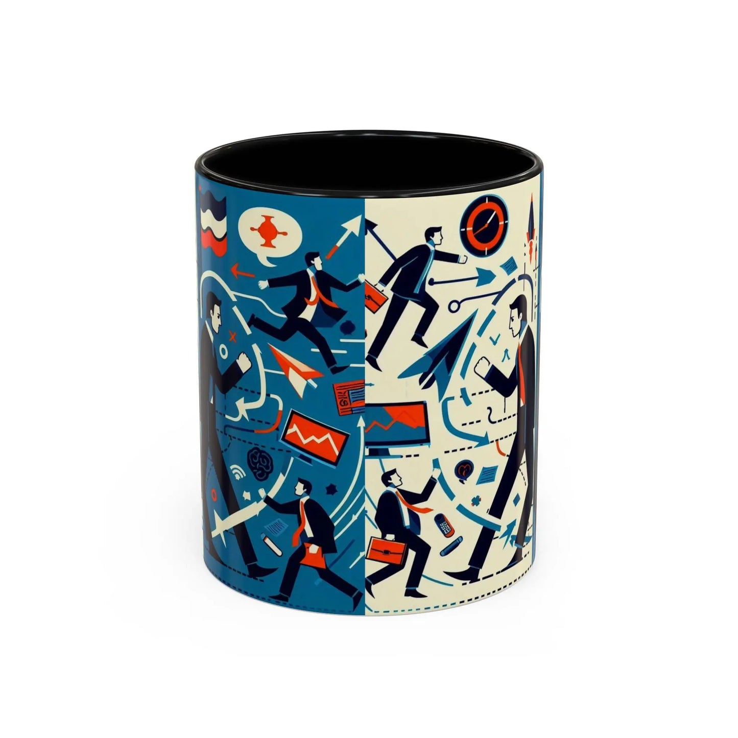 Motivierende Business-Kaffeetasse – 11 & 15oz Accent-Tasse mit Work-Life-Design. - So ist Leben