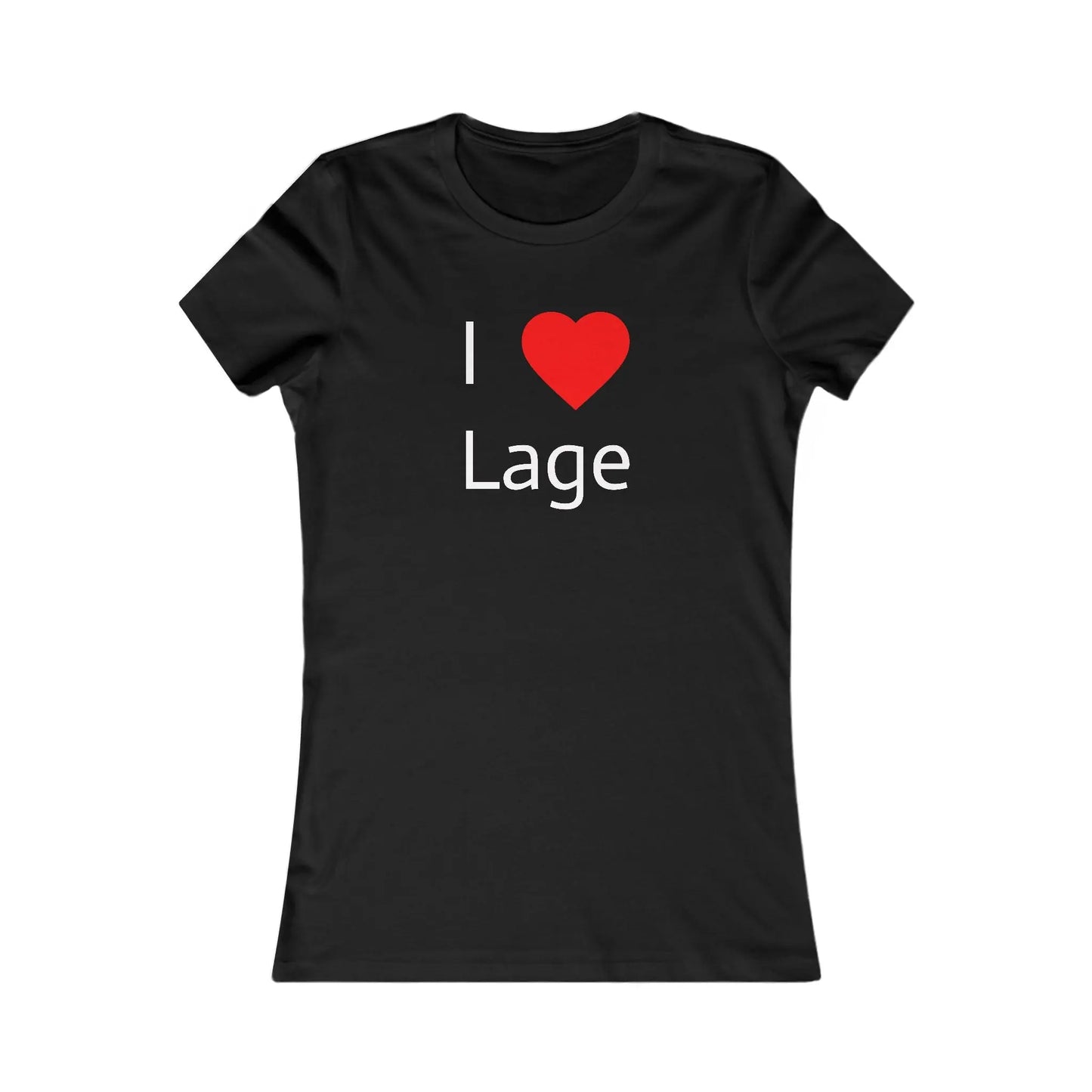 I ❤️ Lage – Lieblings-T-Shirt für Damen – Süßes schwarzes Grafik-Shirt für den Alltag - So ist Leben