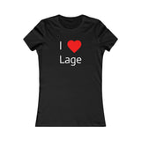 I ❤️ Lage – Lieblings-T-Shirt für Damen – Süßes schwarzes Grafik-Shirt für den Alltag - So ist Leben