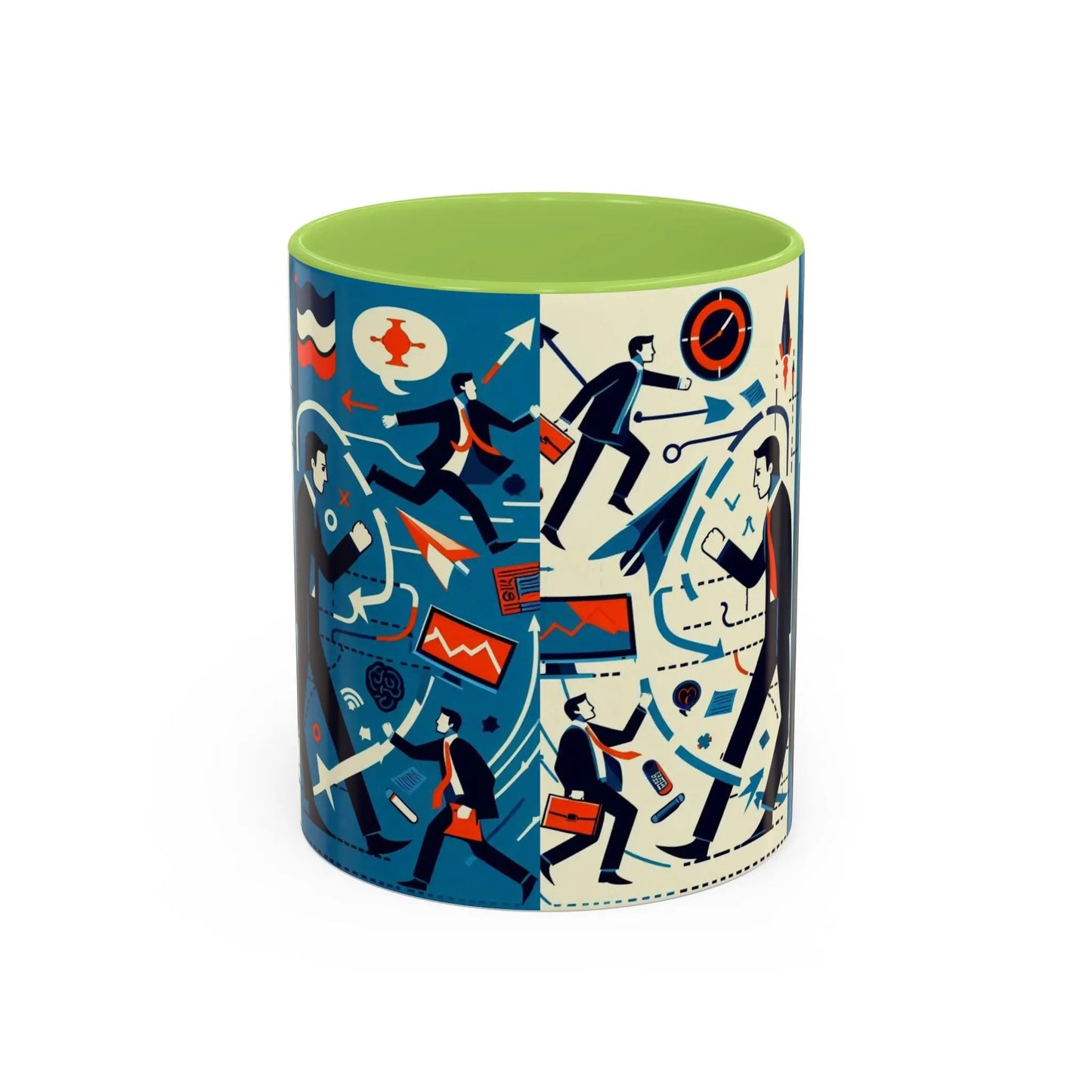 Motivierende Business-Kaffeetasse – 11 & 15oz Accent-Tasse mit Work-Life-Design. - So ist Leben