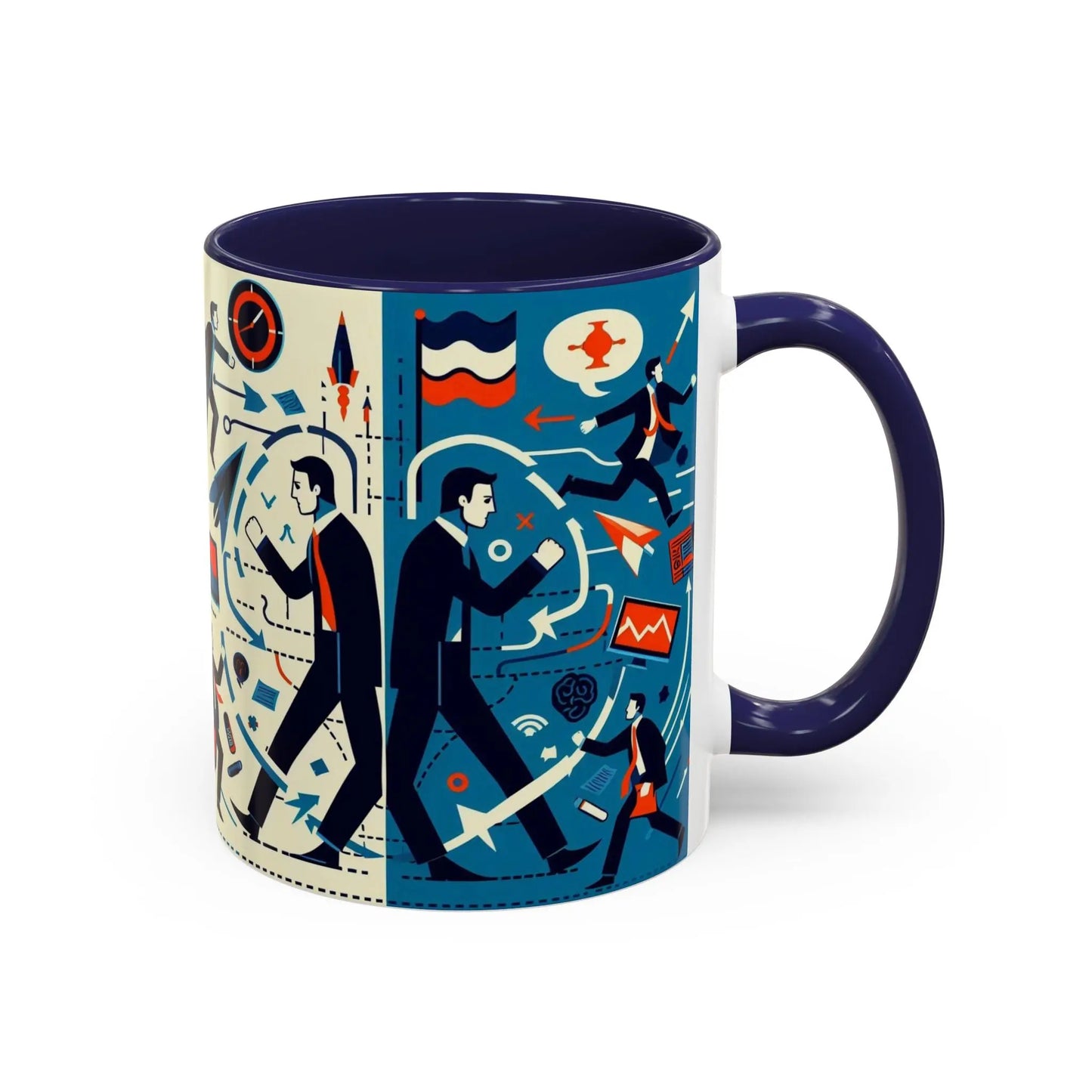 Motivierende Business-Kaffeetasse – 11 & 15oz Accent-Tasse mit Work-Life-Design. - So ist Leben