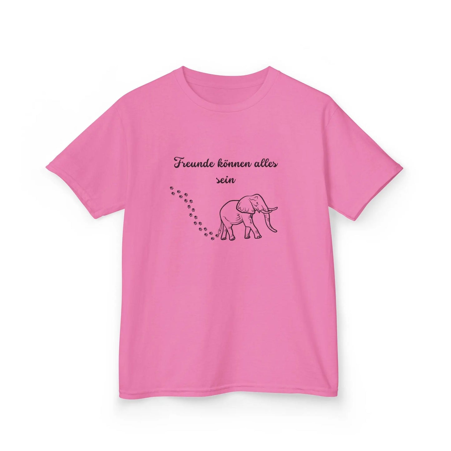 Cute Elephant Quote Kids Tee - "Freunde können alles sein" - Perfect for Playdates & Special Occasions - So ist Leben