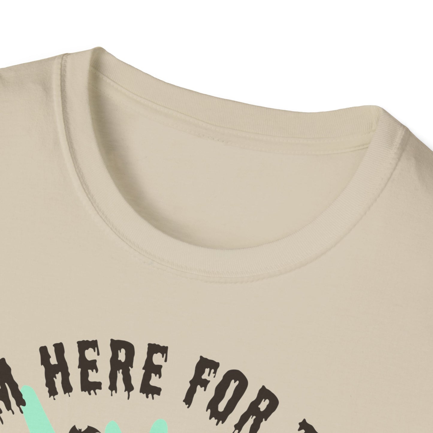 Halloween Ghost T-Shirt, I’m Here for the Boo Tee, Unisex Graphic Shirt, Spooky Season Top, Fun Costume T-Shirt Printify