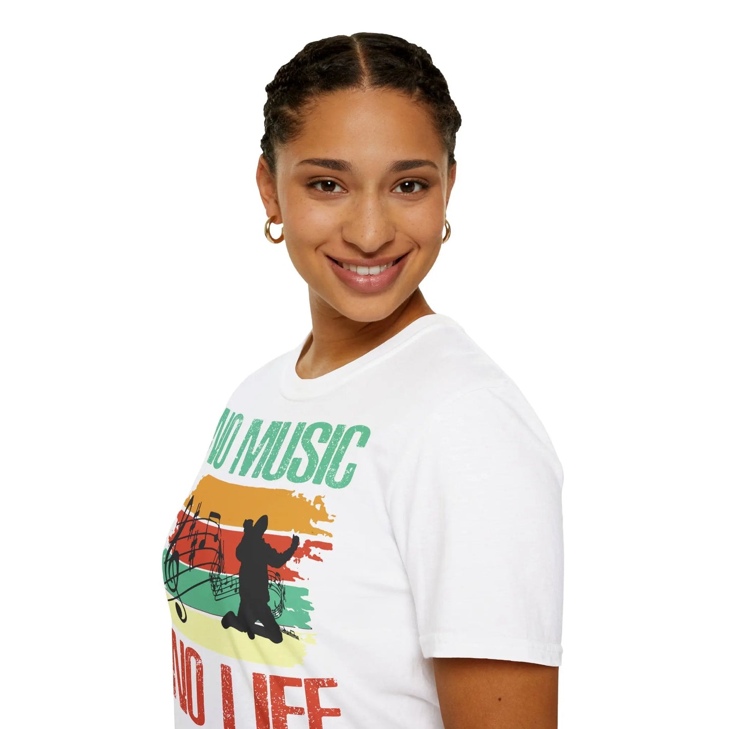 No Music No Life Unisex Softstyle T-Shirt - Perfect Gift for Music Lovers - So ist Leben