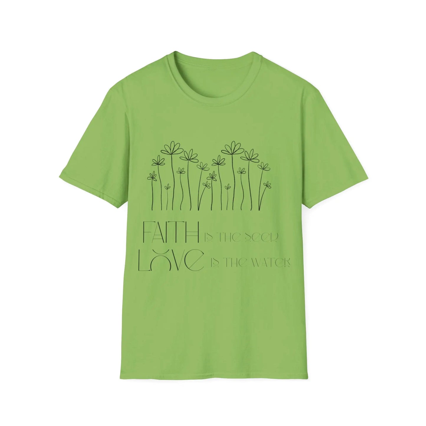 Faith & Love Floral Unisex Softstyle T-Shirt - So ist Leben