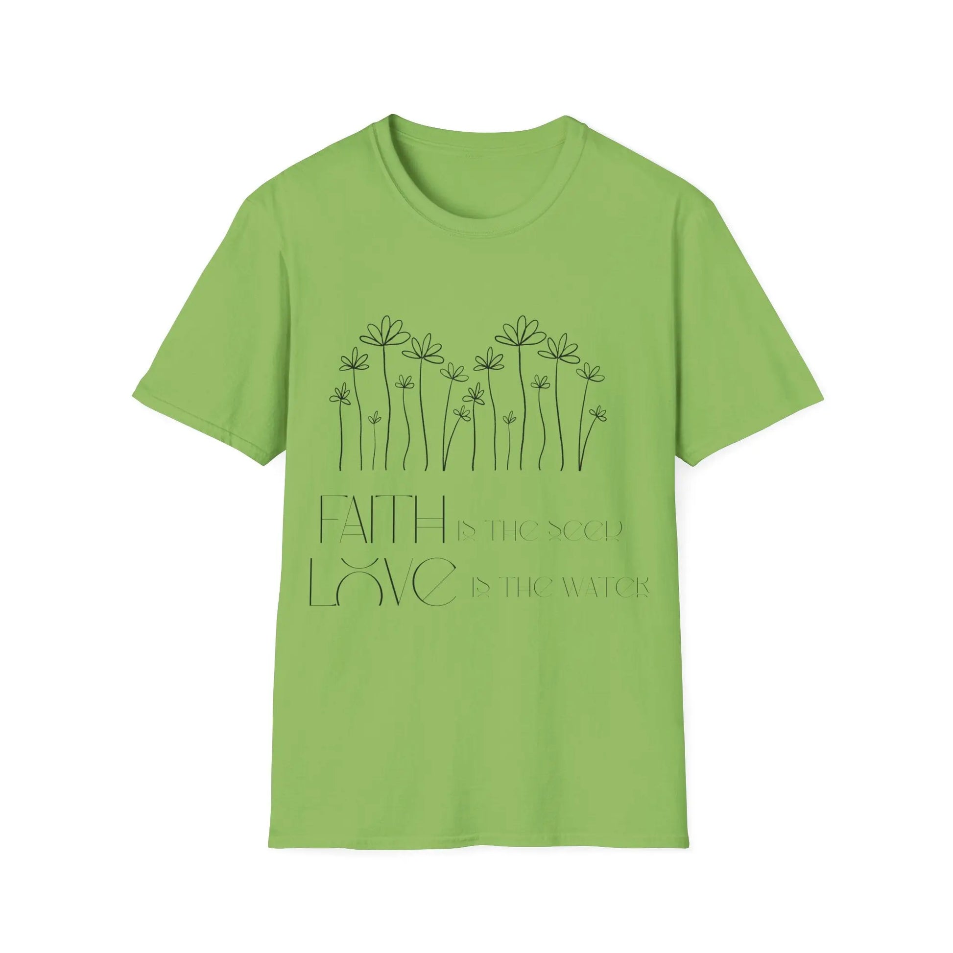 Faith & Love Floral Unisex Softstyle T-Shirt - So ist Leben