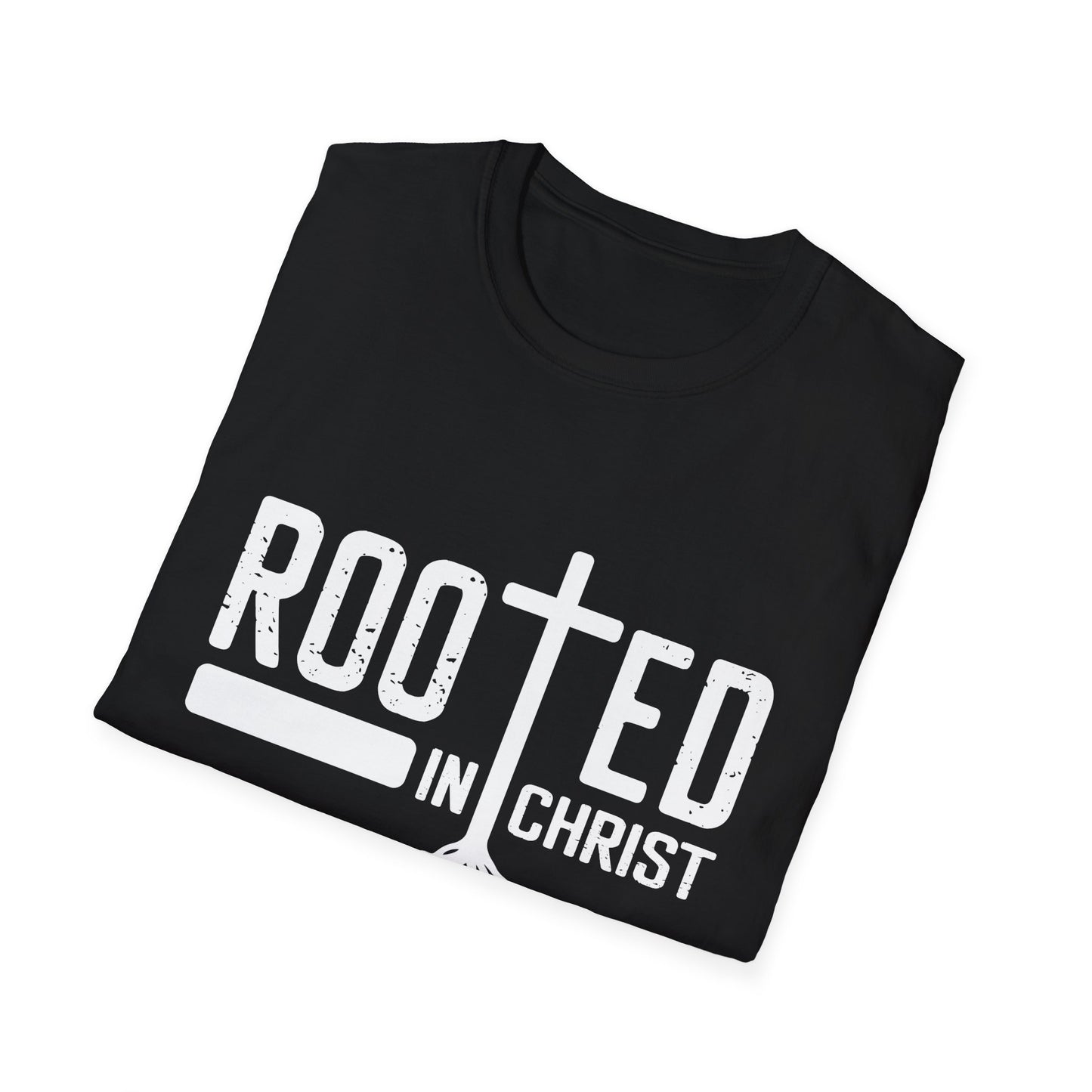 Rooted in Christ Unisex Softstyle T-Shirt - Faith-Based Apparel for Everyday Wear