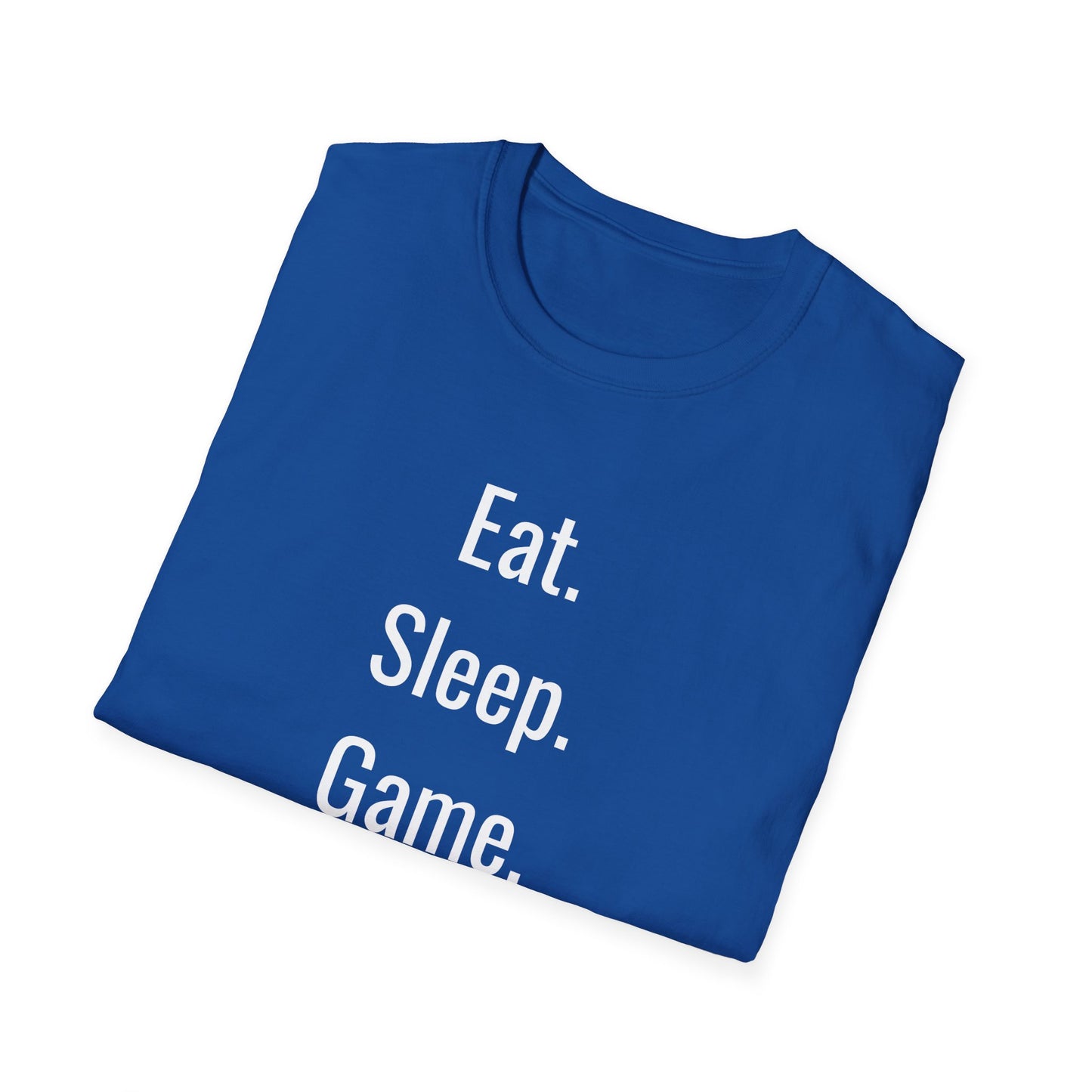 eat. sleep. game. repeat. T‑Shirt aus Baumwolle Printify