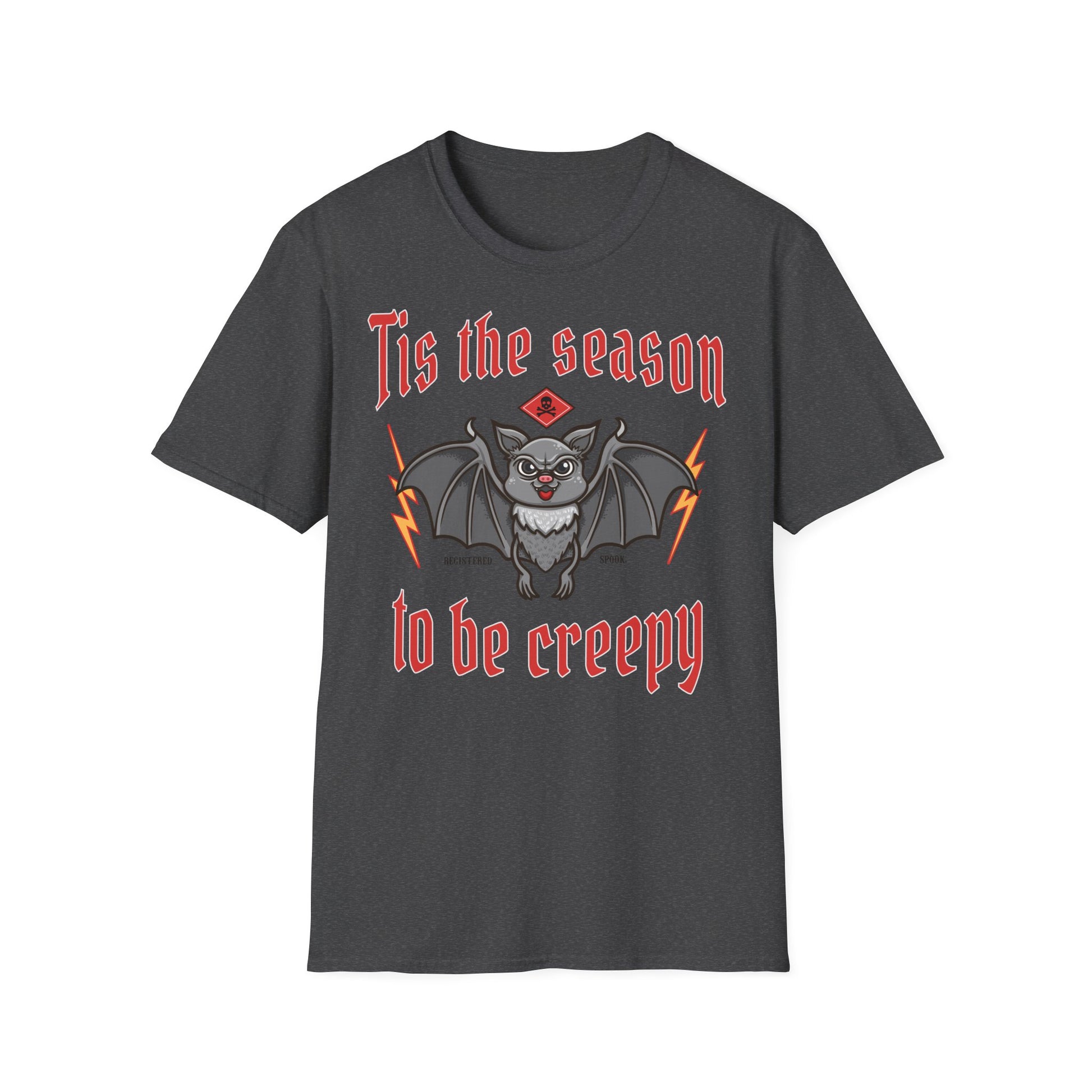 Halloween Creepy Bat Unisex T-Shirt, Cute Halloween Tee, Spooky Season Shirt, Fun Costume Top, Gift for Halloween Lovers Printify