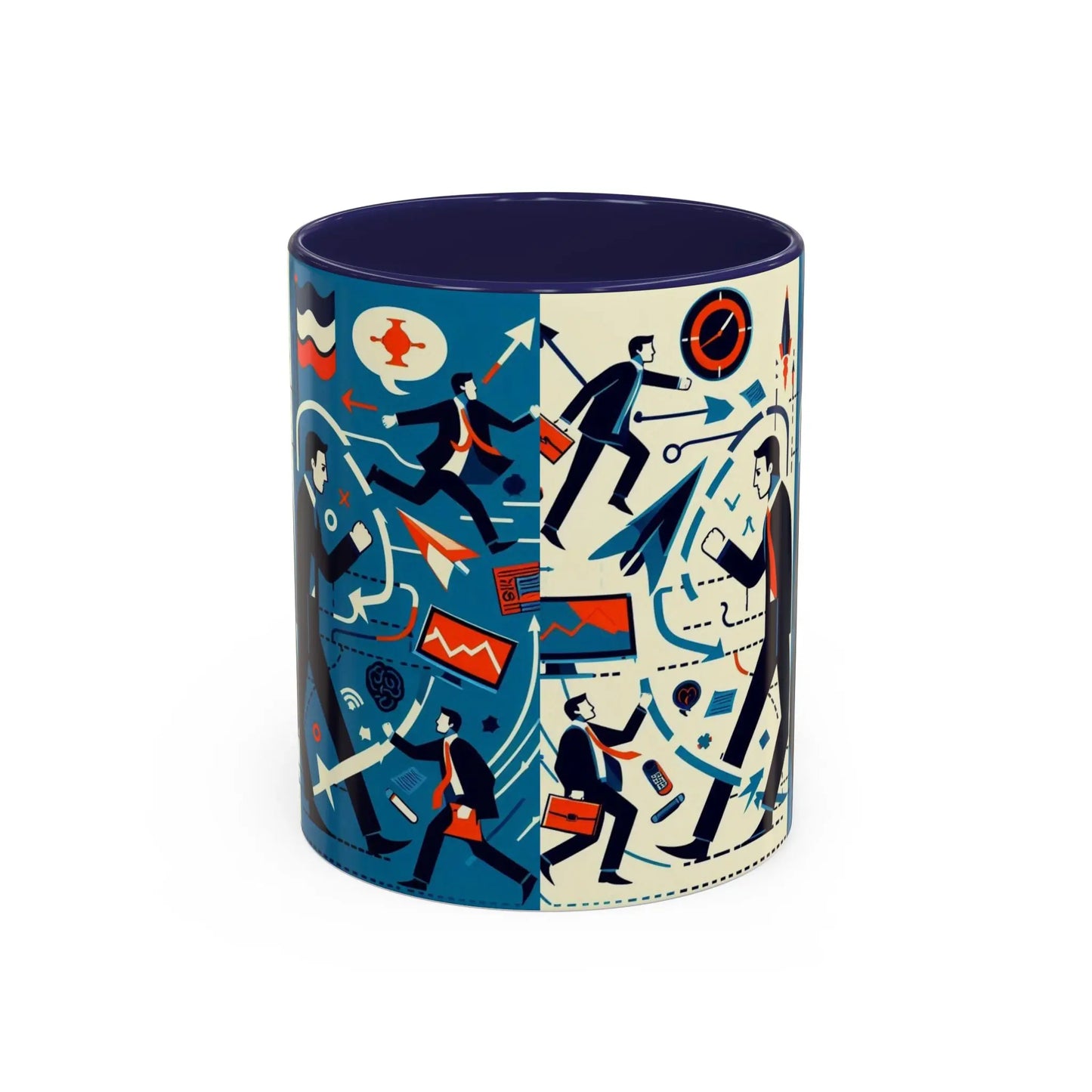 Motivierende Business-Kaffeetasse – 11 & 15oz Accent-Tasse mit Work-Life-Design. - So ist Leben