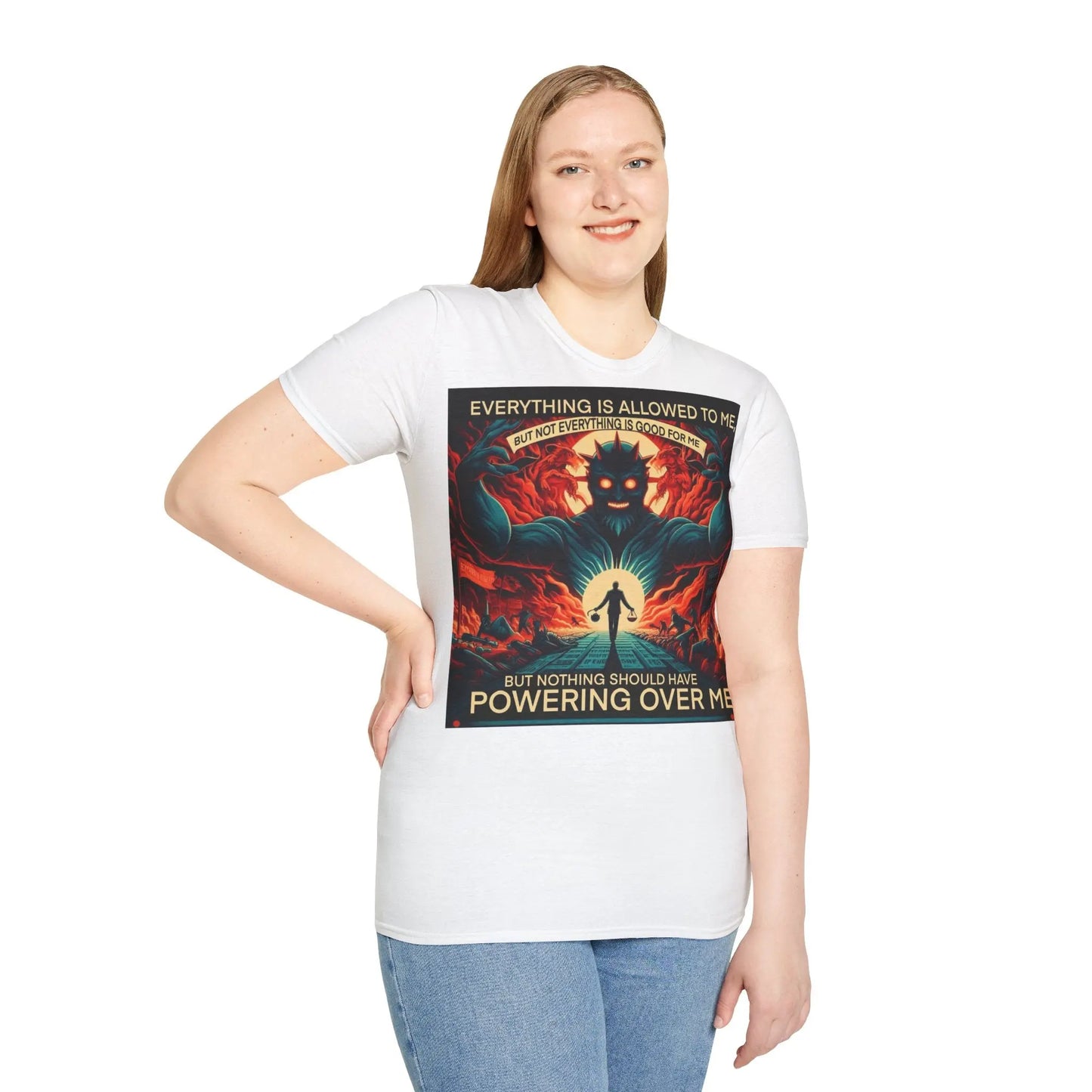 Selbstbestimmt Unisex Softstyle T-Shirt | Freiheit durch Minimalismus - So ist Leben