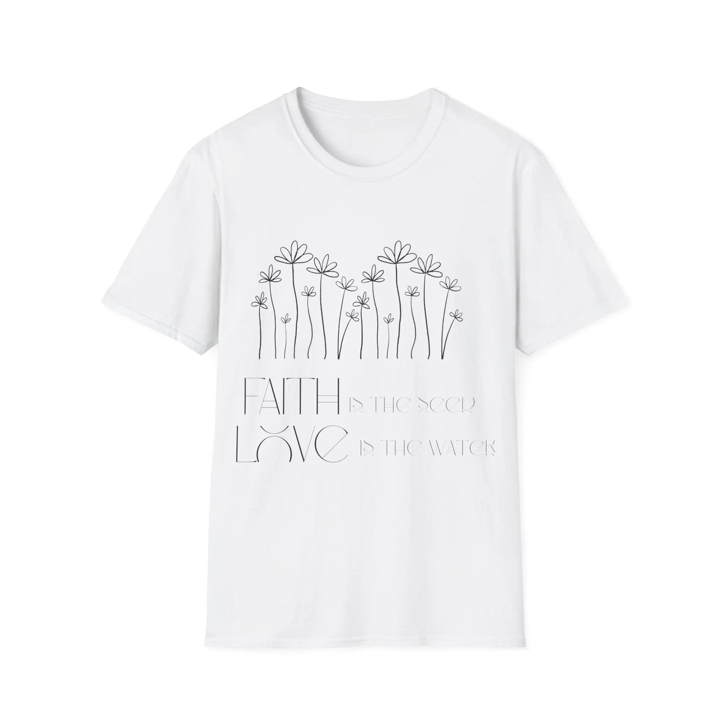 Faith & Love Floral Unisex Softstyle T-Shirt - So ist Leben