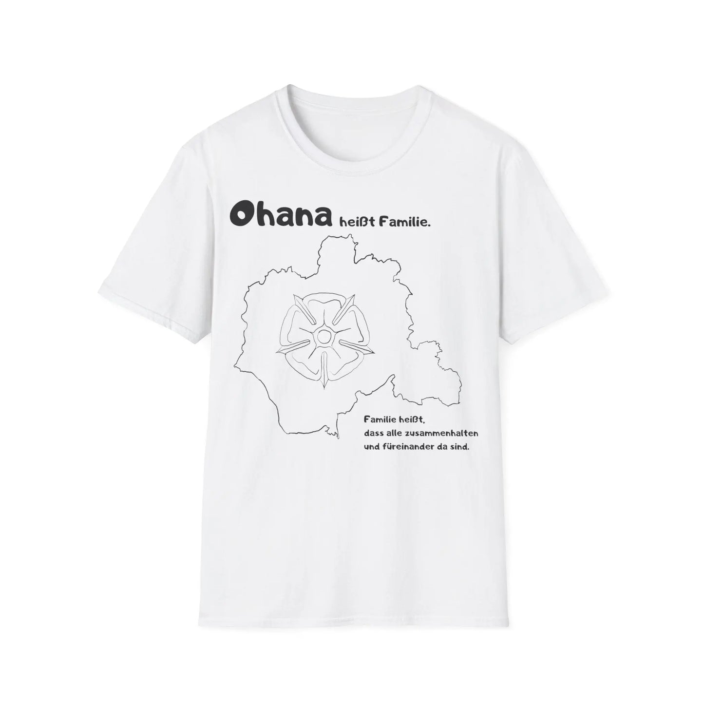 Ohana heißt Familie | Map Unisex Softstyle T-Shirt - So ist Leben