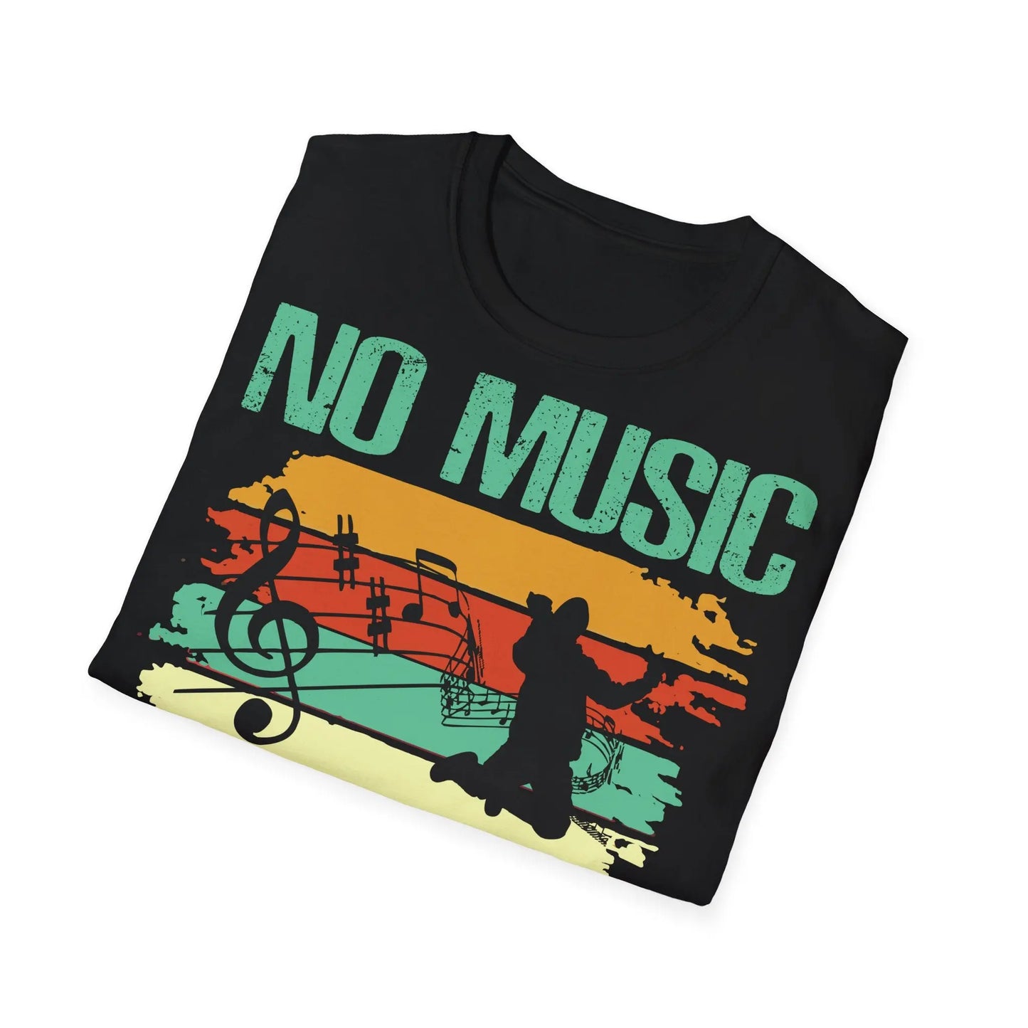 No Music No Life Unisex Softstyle T-Shirt - Perfect Gift for Music Lovers - So ist Leben