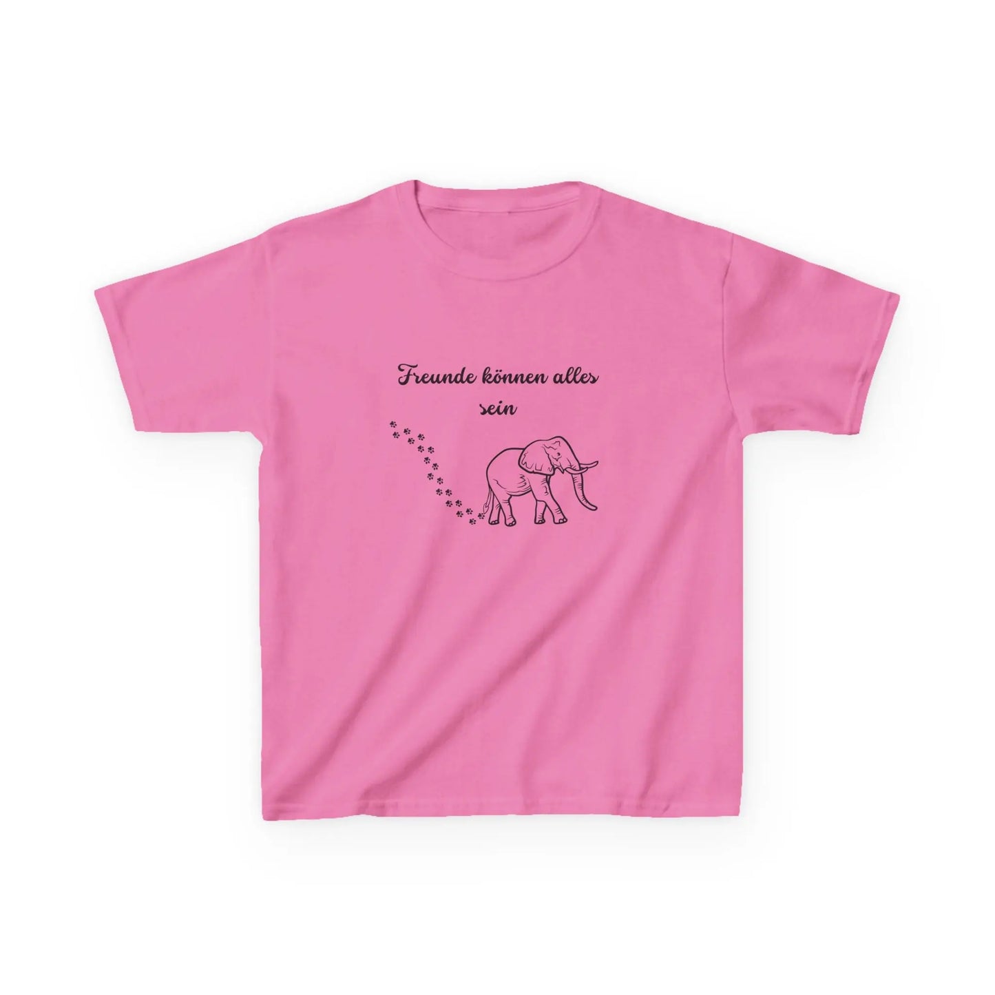 Cute Elephant Quote Kids Tee - "Freunde können alles sein" - Perfect for Playdates & Special Occasions - So ist Leben